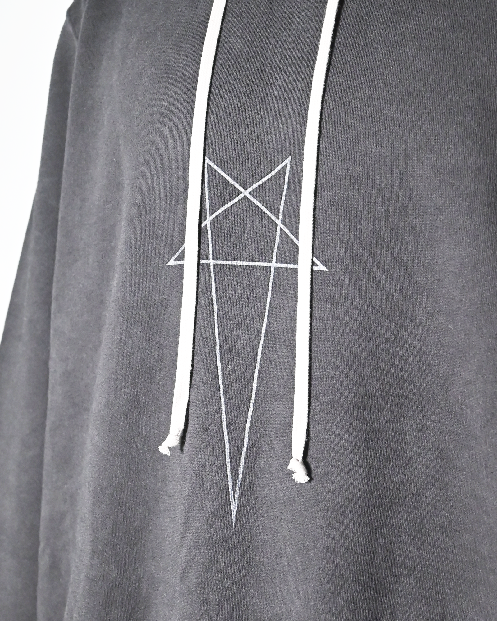 RICK OWENS DRKSHDW・リックオウエンス ダークシャドウ - パーカー・フーディ OVERSIZED HOODIE 
/ FADED BLACK/SILVER