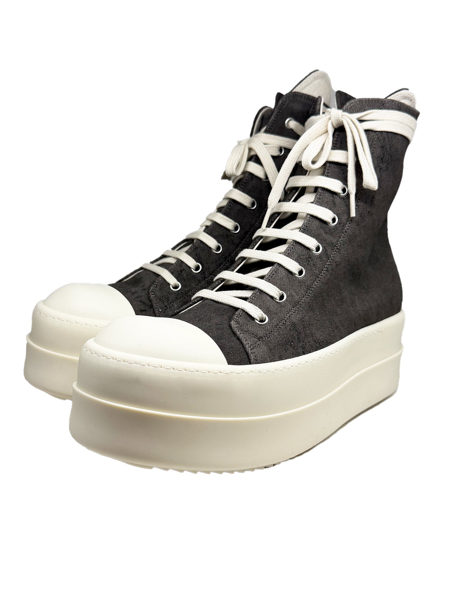 RICK OWENS DRKSHDW・リックオウエンス ダークシャドウ - ハイカットスニーカー MEG BUMPER SNEAKS / DUST/MILK/MILK
