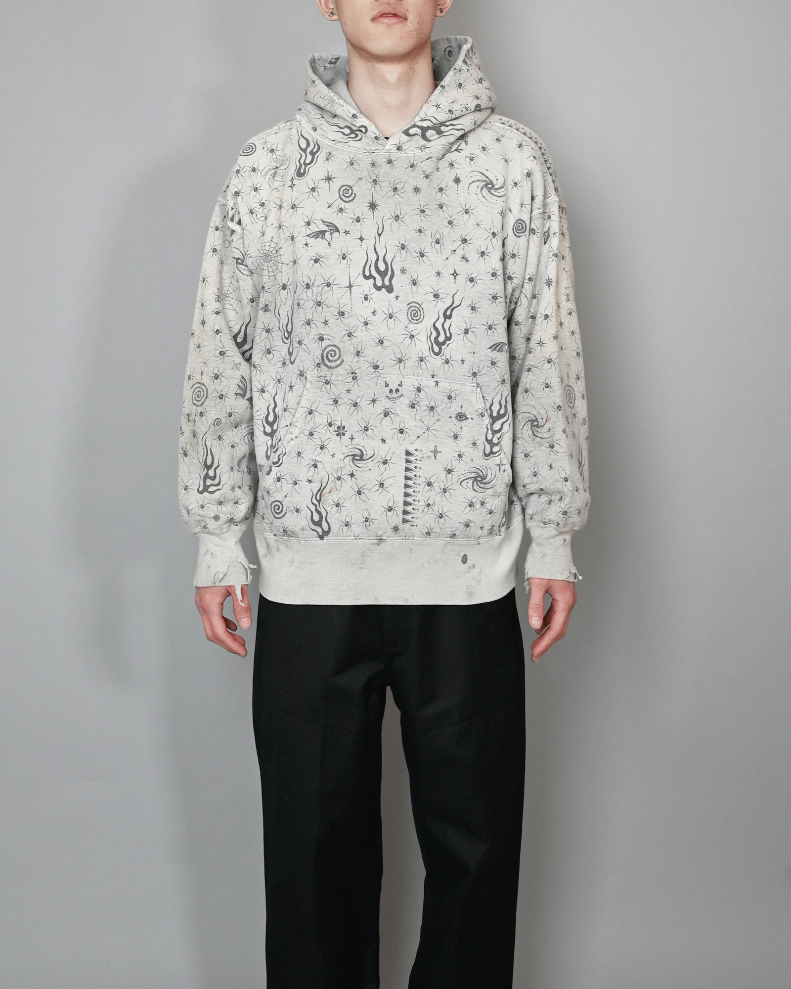 SAINT M×××××× (セントマイケル) SS25 DW_HOODIE/Dr.Woo / GRAY SAINT M×××××× (セントマイケル) SS25 DW_HOODIE/Dr.Woo / GRAY