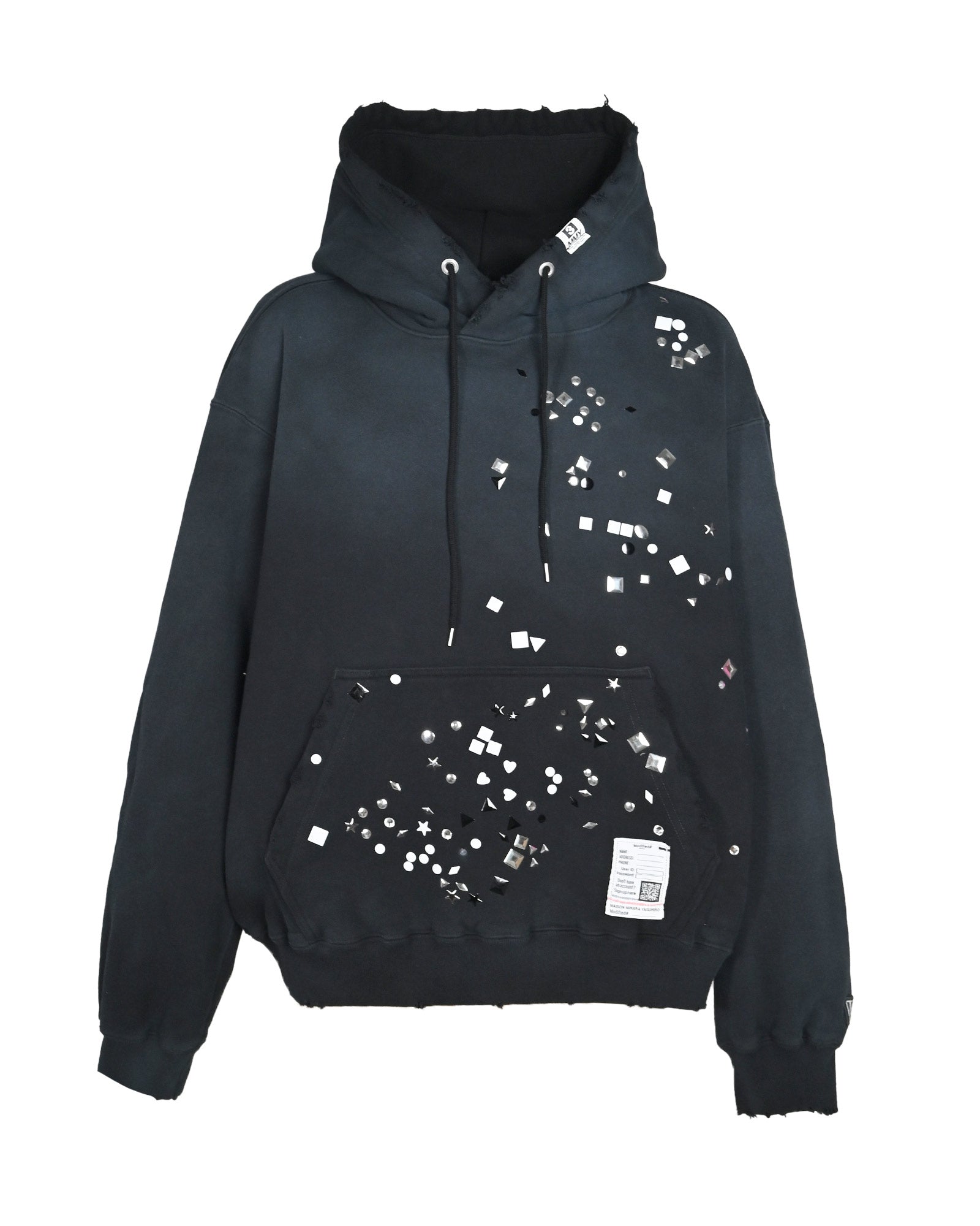 EMBELLISHED HOODIE / BLACK