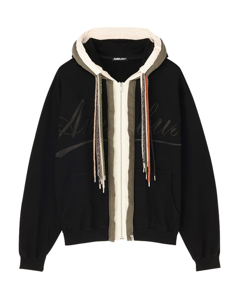 AMBUSH(アンブッシュ) EMBROIDERY MULTICODE HOODIE / BLACK | Detail