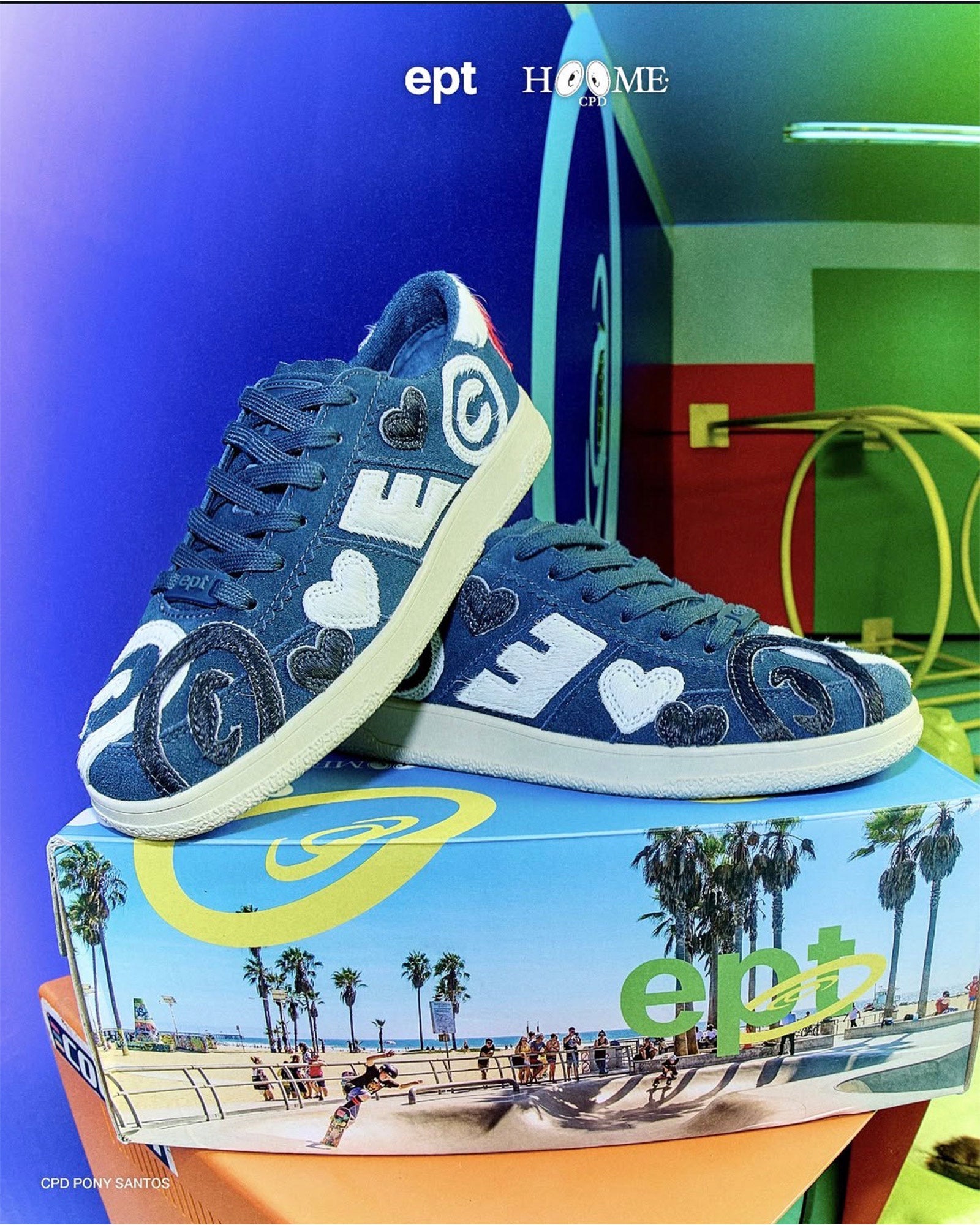 EPT・イーピーティー - ローカットスニーカー EPT x CPD HOOME SANTOS / NAVY PONY