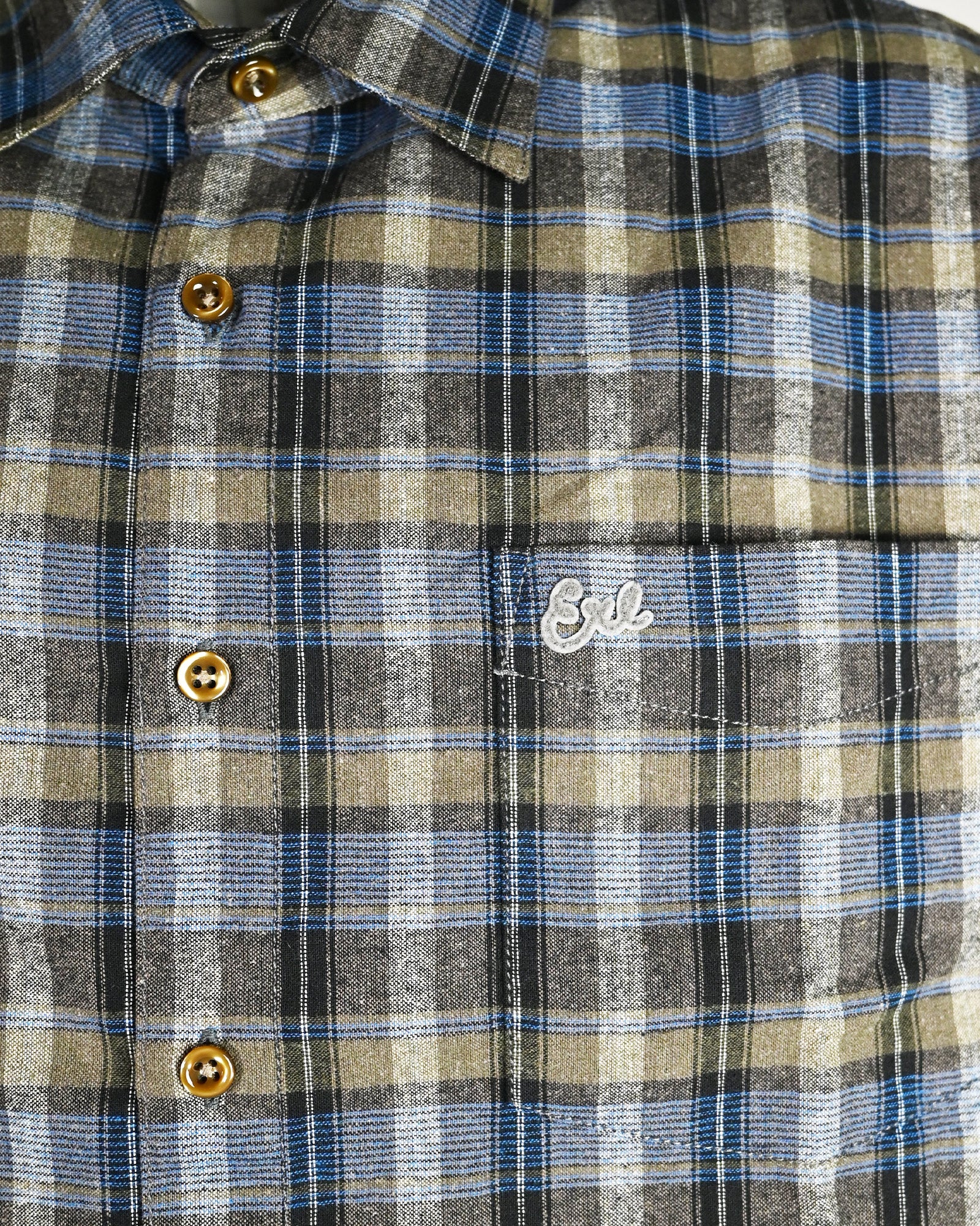 ERL・イーアールエル - シャツ UNISEX GREY CHECK SHIRT WOVEN / GREY CHECK