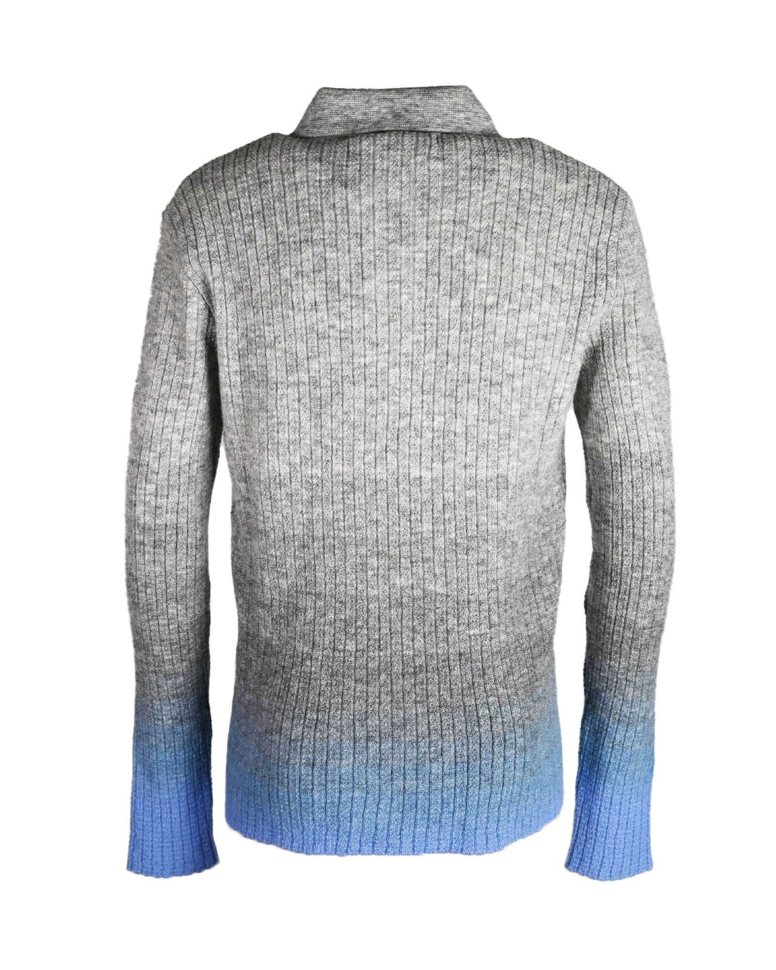 ERL・イーアールエル - ニット・セーター UNISEX THIN GRADIENT POLO KNIT / GREY BLUE