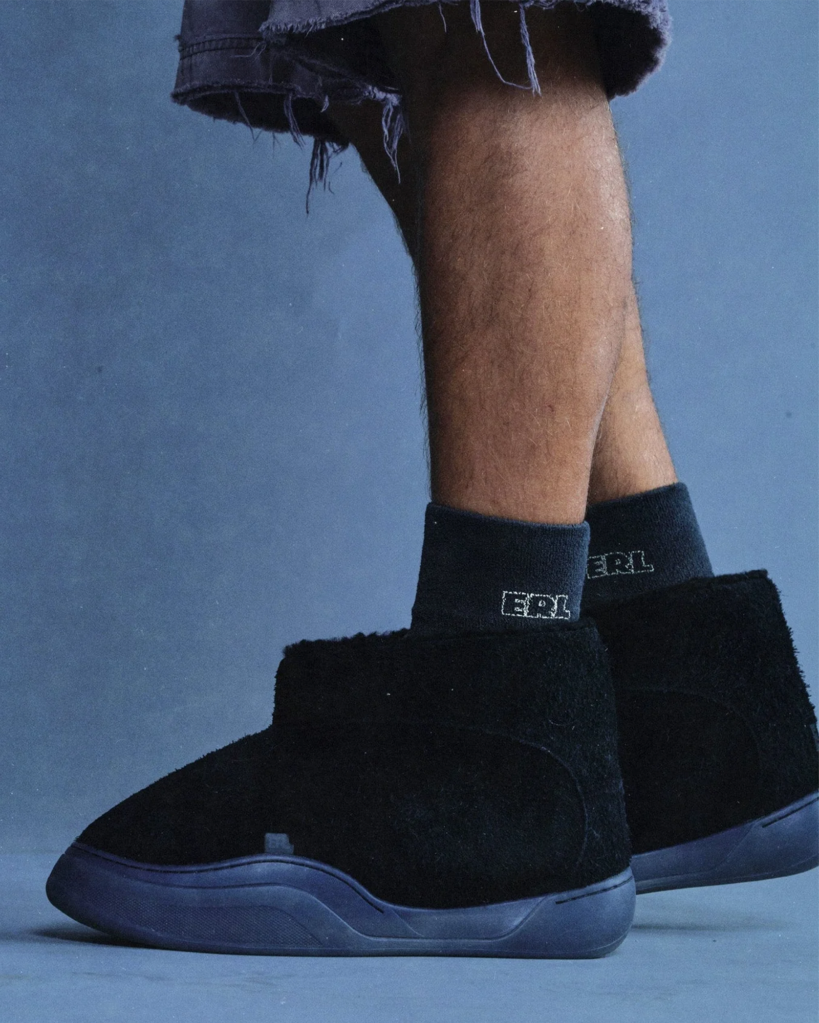 ERL・イーアールエル - ハイカットスニーカー UNISEX ERL VAMP BOOT LEATHER / BLACK
