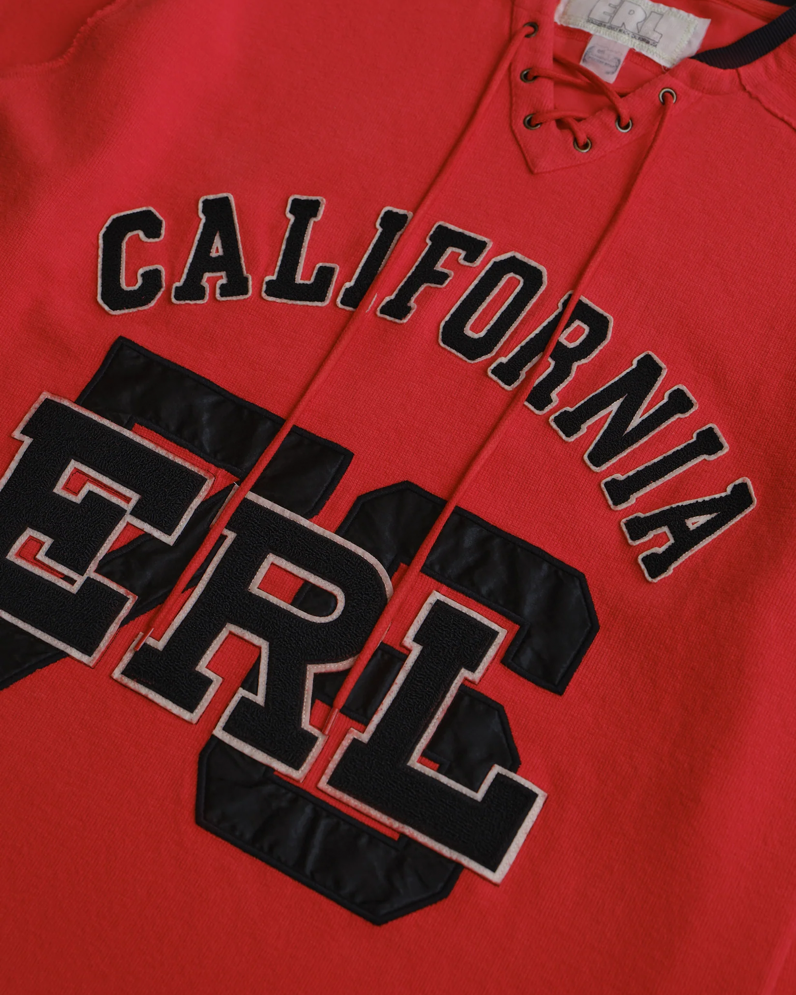 ERL・E.R.L. -  UNISEX RED HOCKEY SWEATSHIRT KNIT / RED