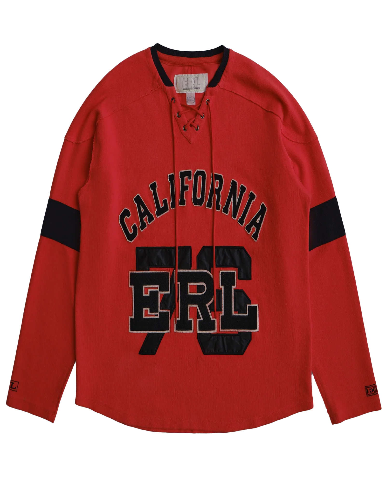 ERL・E.R.L. -  UNISEX RED HOCKEY SWEATSHIRT KNIT / RED