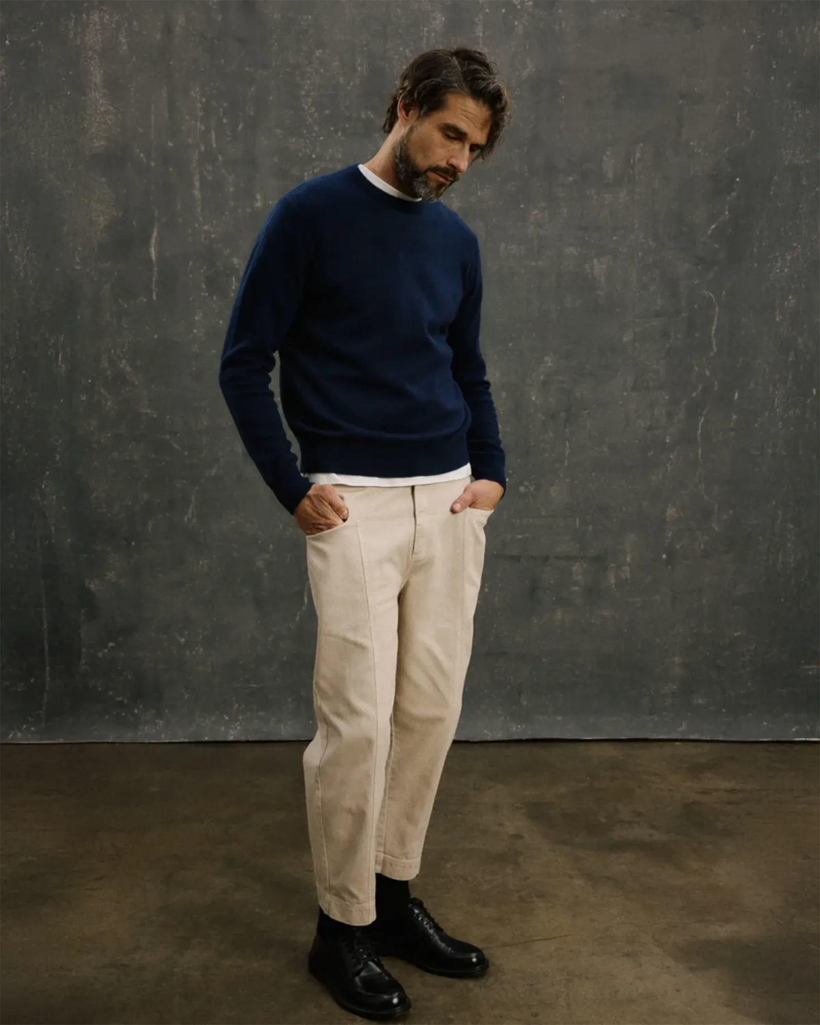 Entire studios・エンタイアスタジオ - ニット・セーター KNIT CREWNECK / NAVY