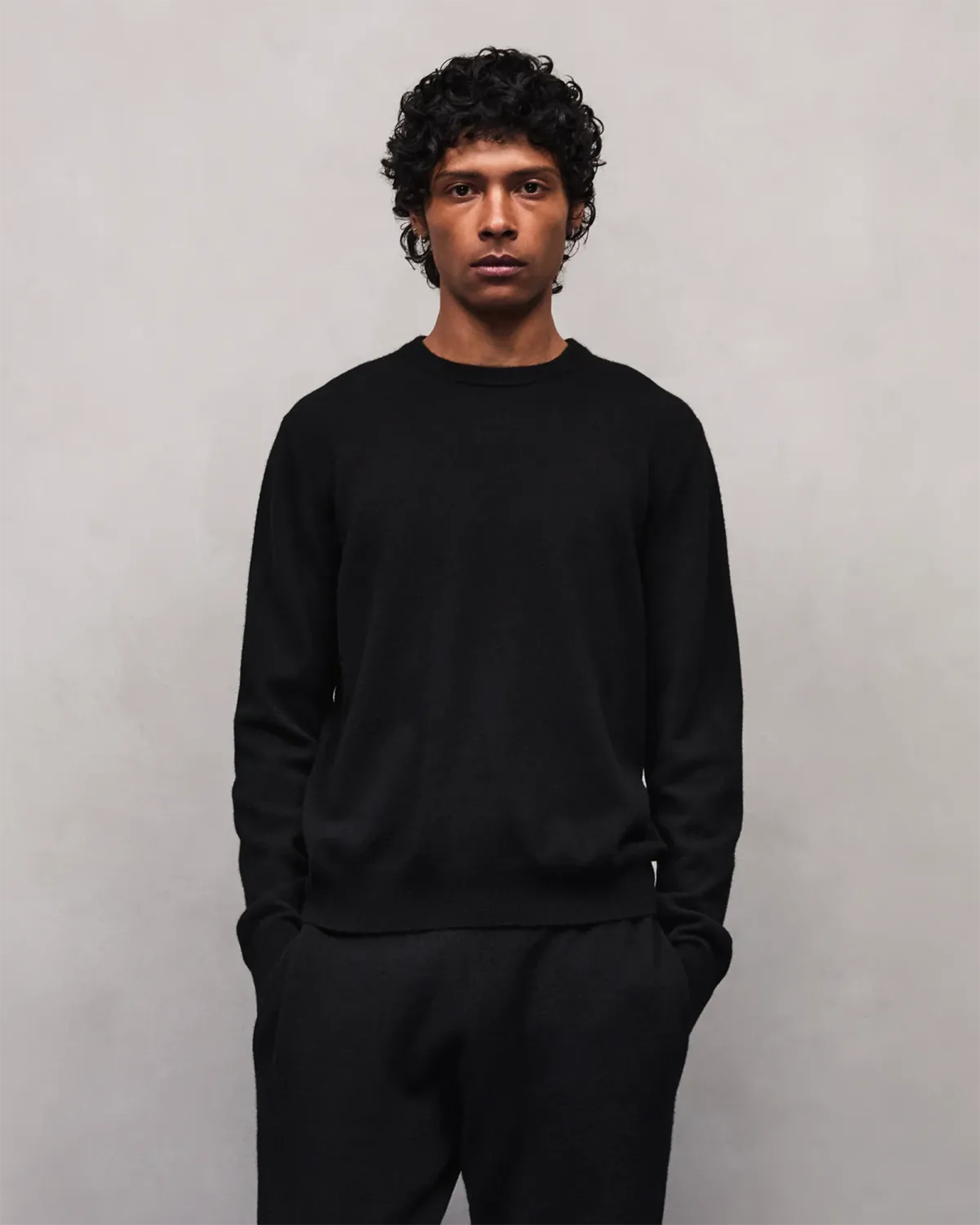 Entire studios・entire studio -  KNIT CREWNECK / BLACK