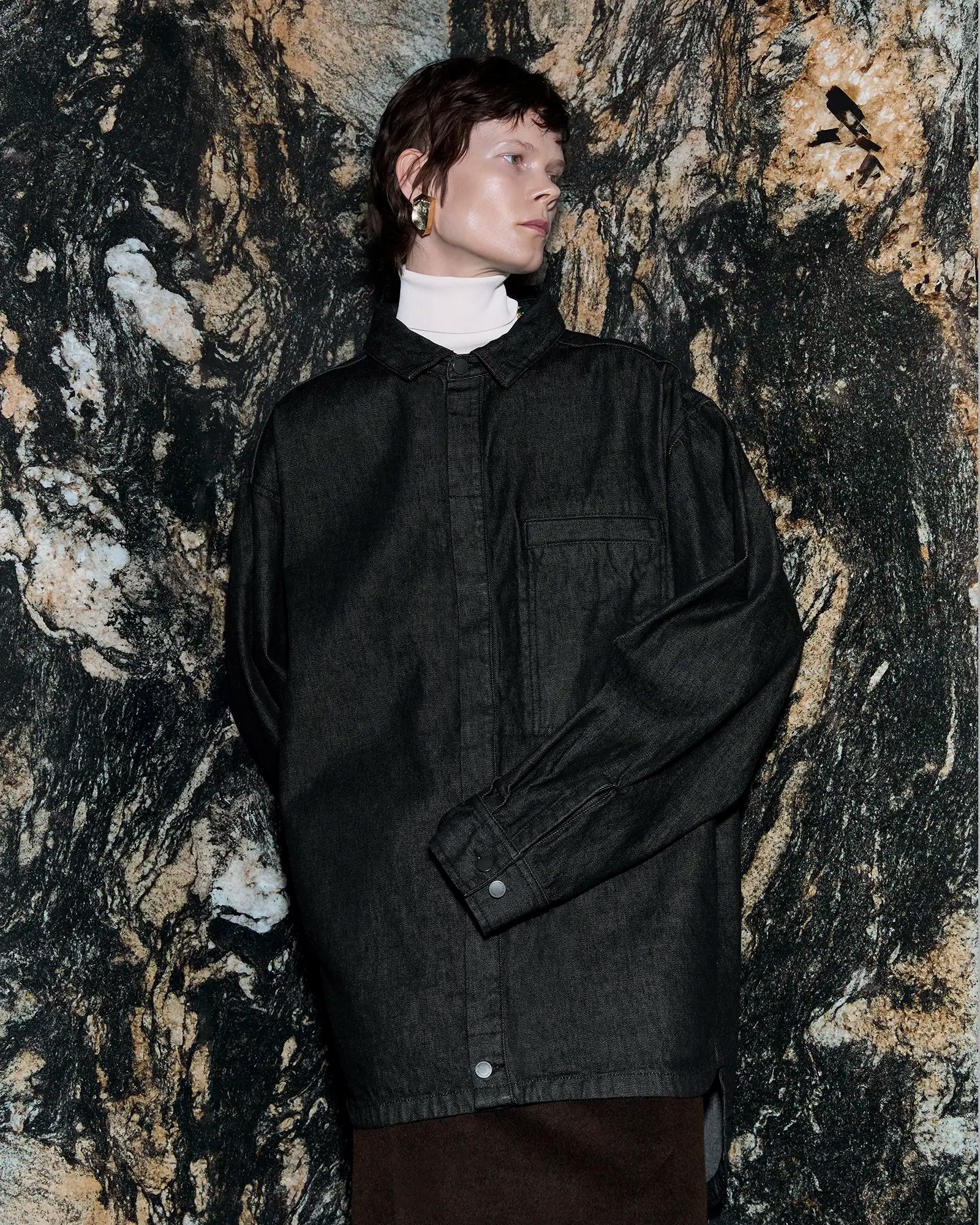 Entire studios・エンタイアスタジオ - シャツ HERCULEAN SHIRT RAW / BLACK
