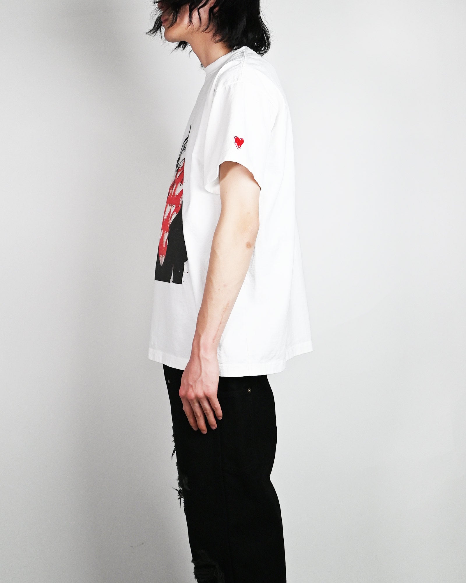 EMOTIONALLY UNAVAILABLE・エモーショナリー アンアベイラブル -  EU DK MASK SS TEE / WHITE