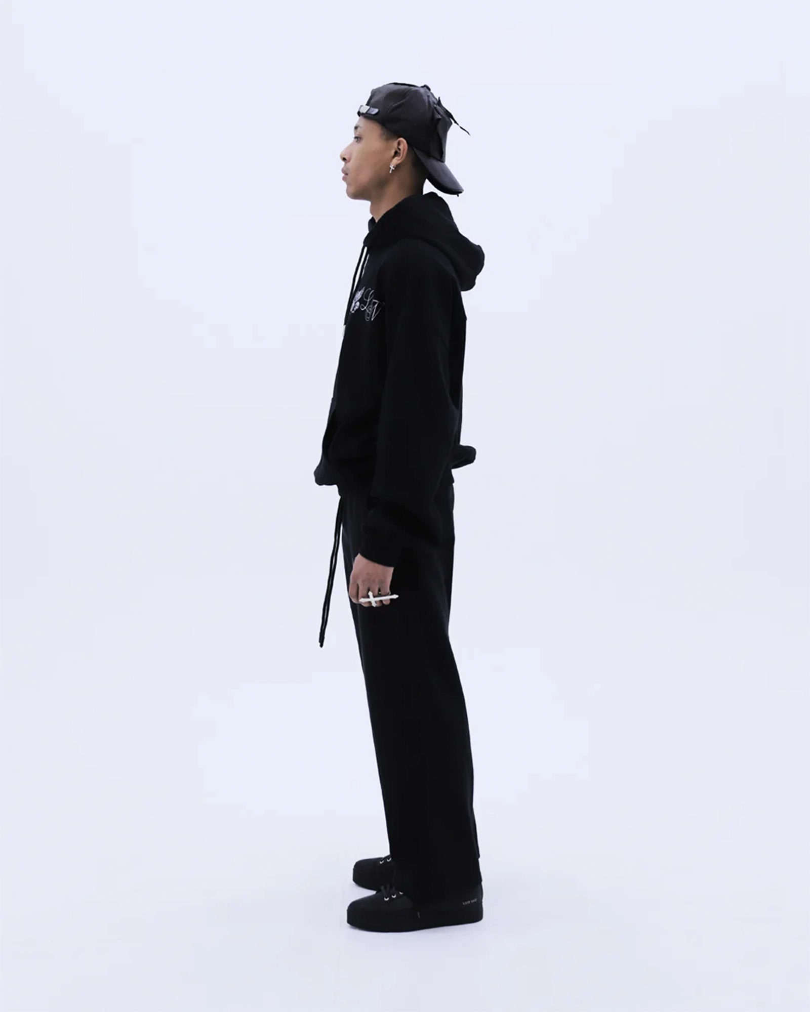 LAST NEST・ラストネスト - ジャージ・トラックパンツ EMBLEM LOGO SWEAT PANTS / BLACK