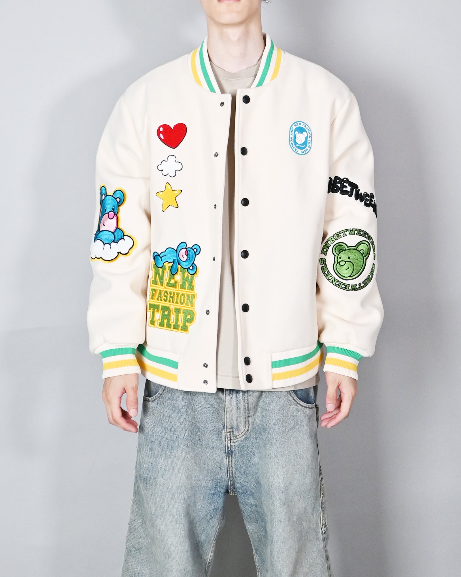 InBetweeners・インビトゥウィーナーズ - ジャケット COLLEGE JACKET UNISEX / CREAM