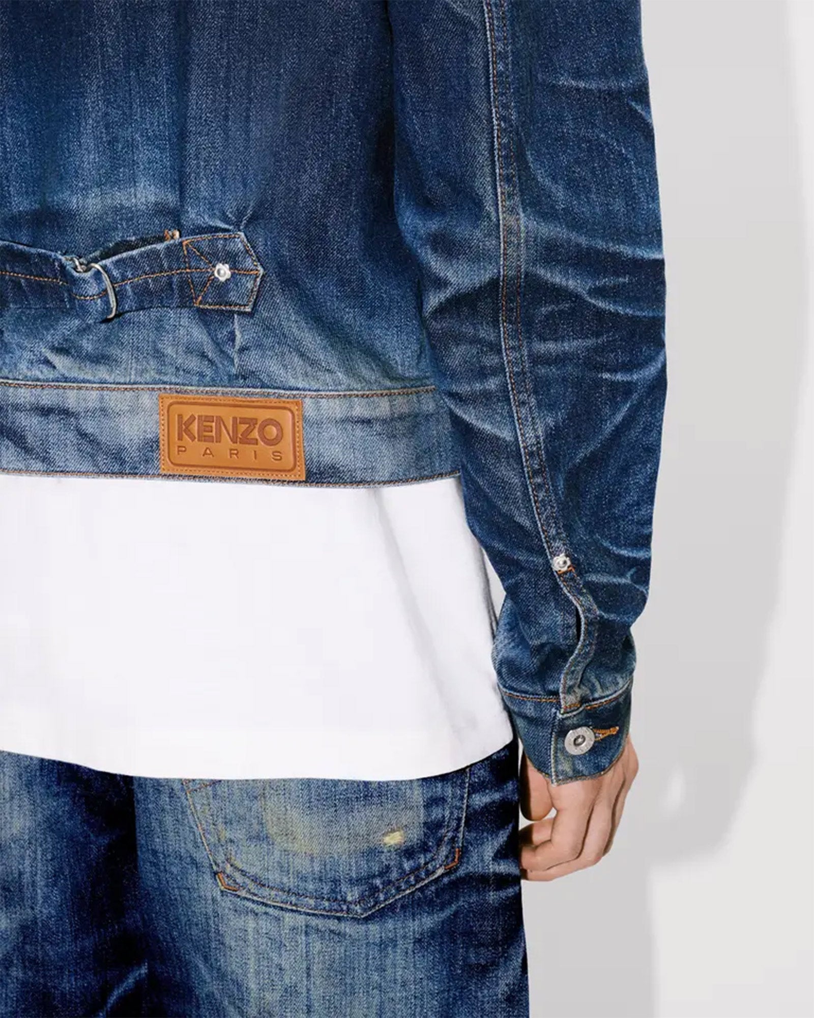 KENZO・Kenzo -  SLIM PLEATED TRUCKER JACKET / INDIGO