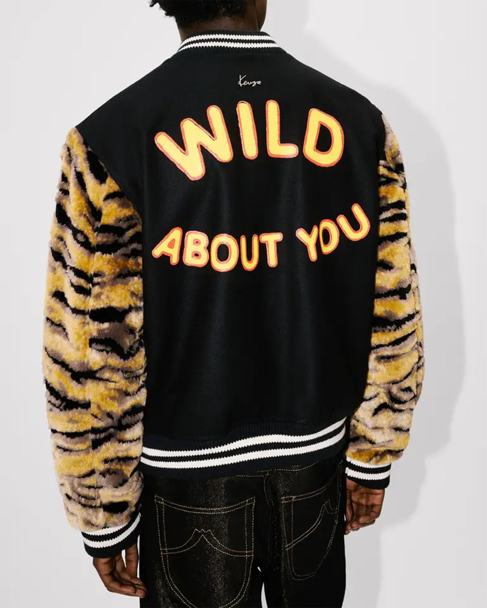 KENZO ケンゾーLeather Sleeve Varsity Jacket KENZO（ケンゾー） KENZO TIGER VARSITY JACKET / BLACK | Detail