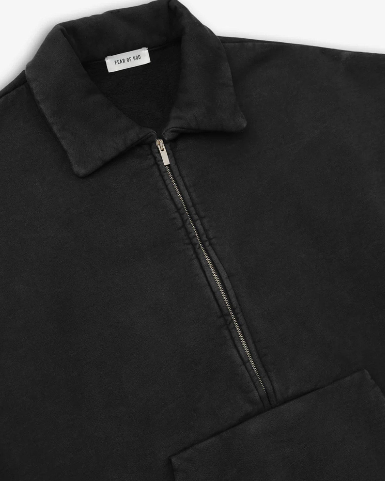 FEAR OF GOD・フィア オブ ゴット - スウェット HALF ZIP POLO SWEATSHIRT / BLACK