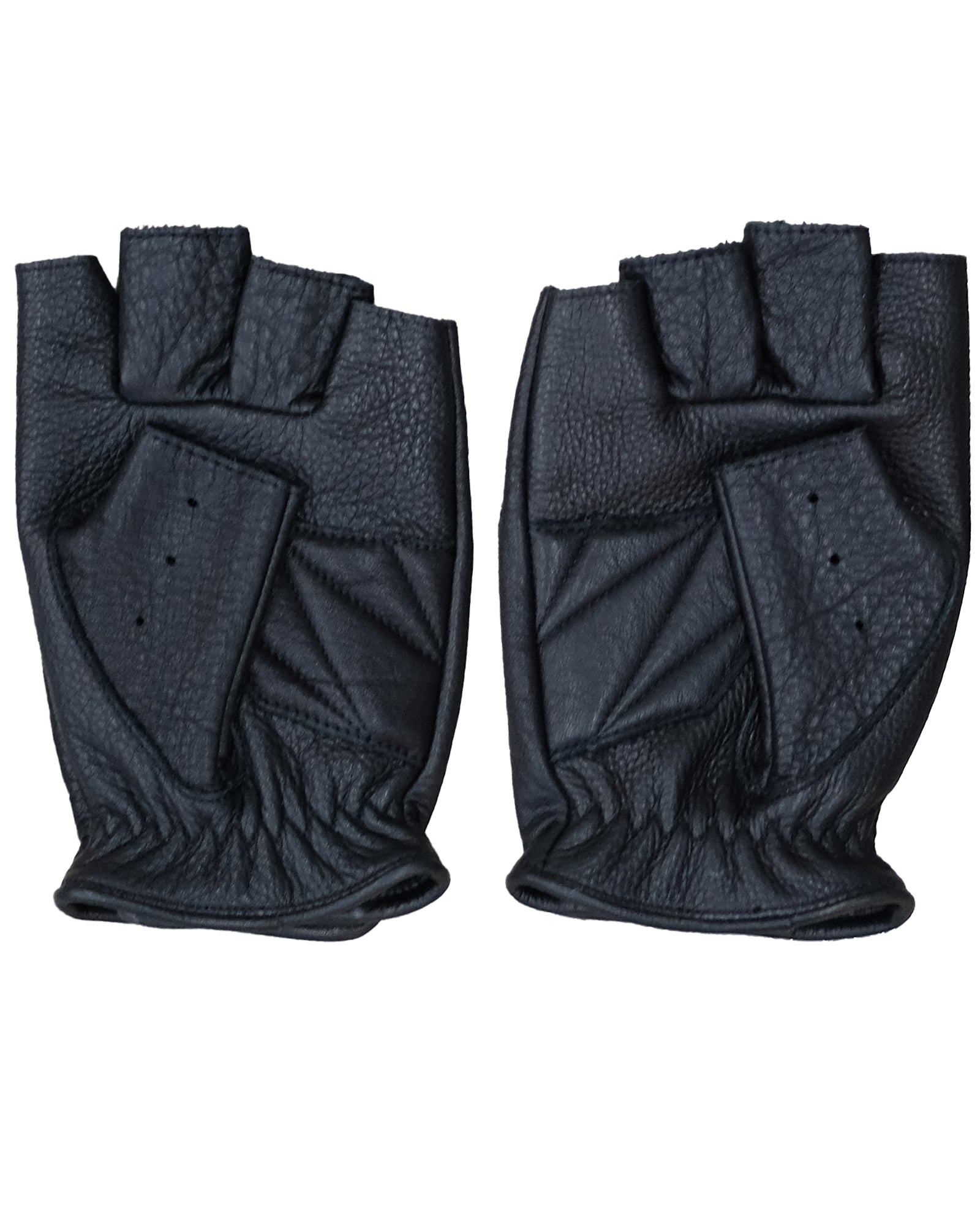 KAMIYA・カミヤ - グローブ FINGERLESS LEATHER GLOVES / BLACK
