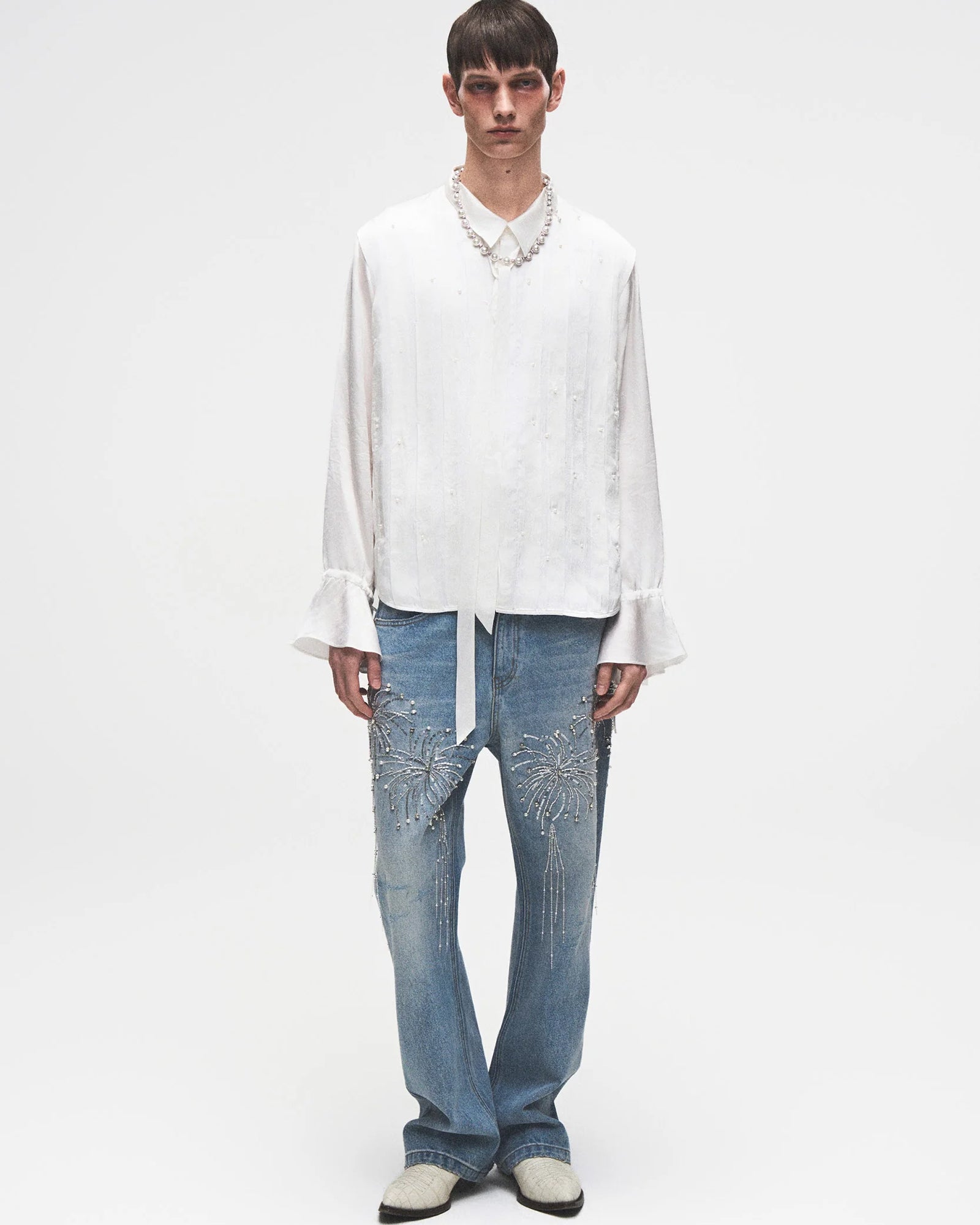 BIRTH OF ROYAL CHILD・バース・オブ・ロイヤル・チャイルド - デニムパンツ FIREWORKS WASH DENIM / BLUE