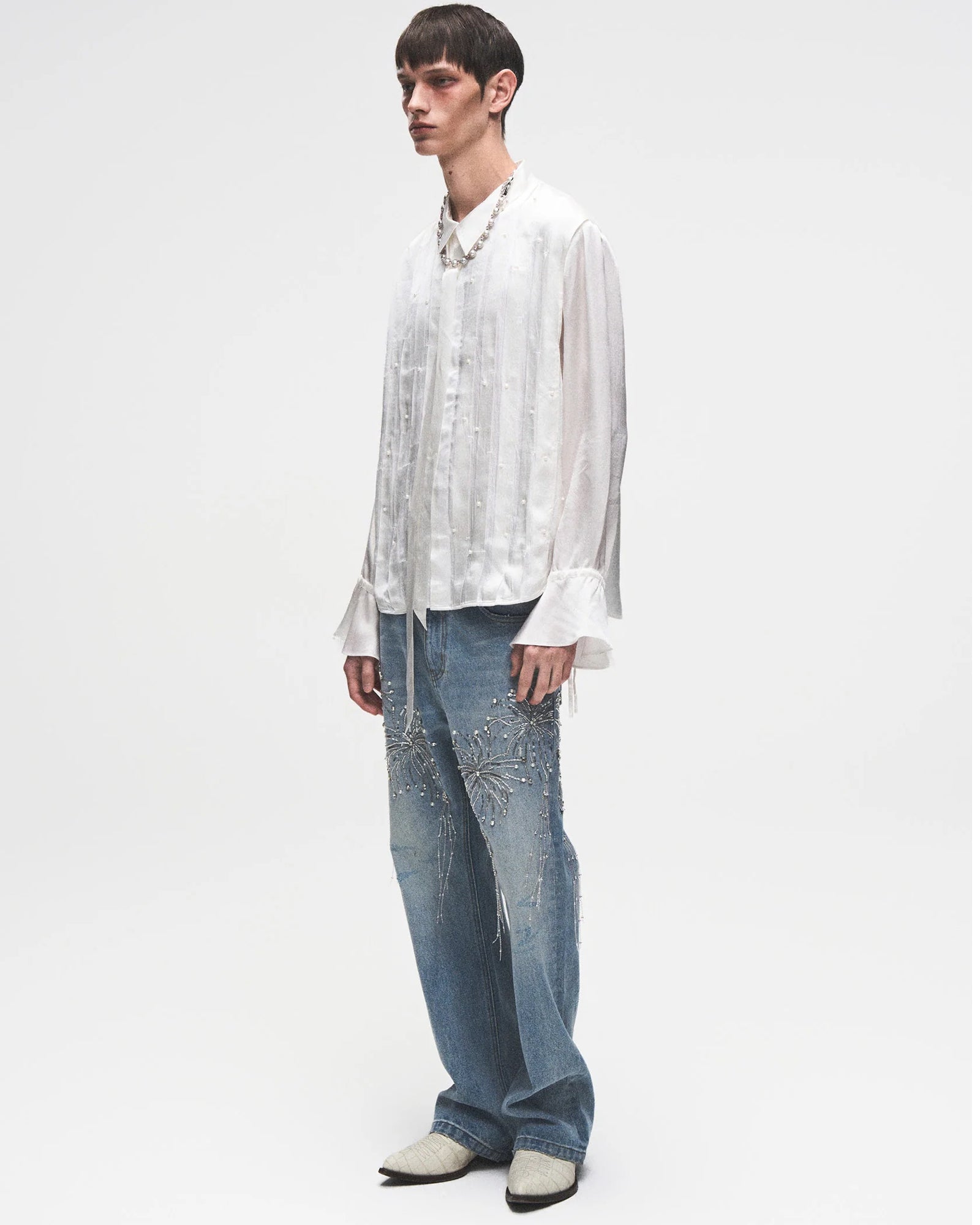 BIRTH OF ROYAL CHILD・バース・オブ・ロイヤル・チャイルド - デニムパンツ FIREWORKS WASH DENIM / BLUE