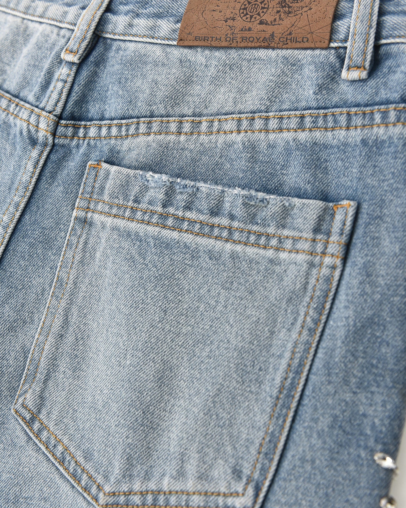 BIRTH OF ROYAL CHILD・バース・オブ・ロイヤル・チャイルド - デニムパンツ FIREWORKS WASH DENIM / BLUE