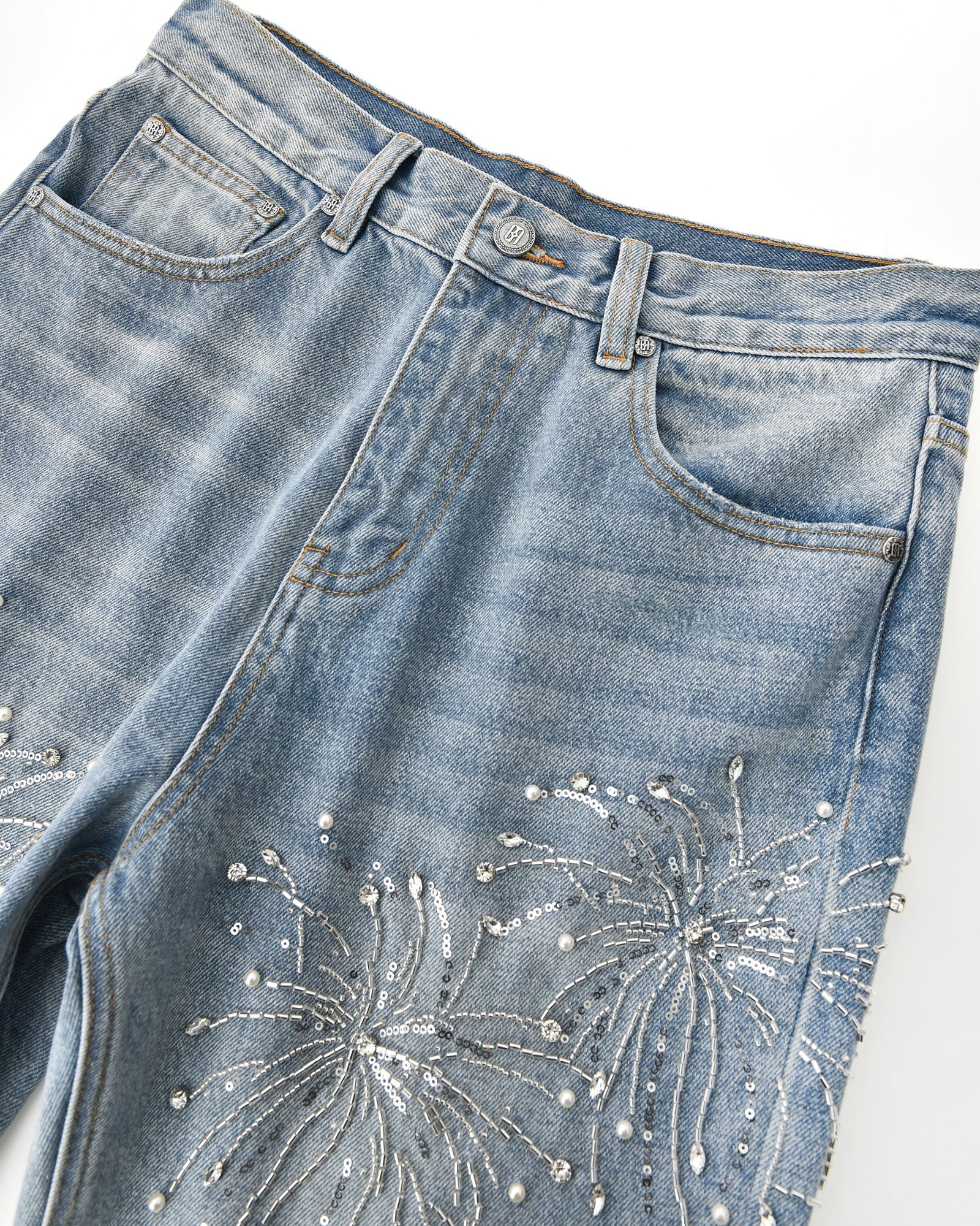 BIRTH OF ROYAL CHILD・バース・オブ・ロイヤル・チャイルド - デニムパンツ FIREWORKS WASH DENIM / BLUE