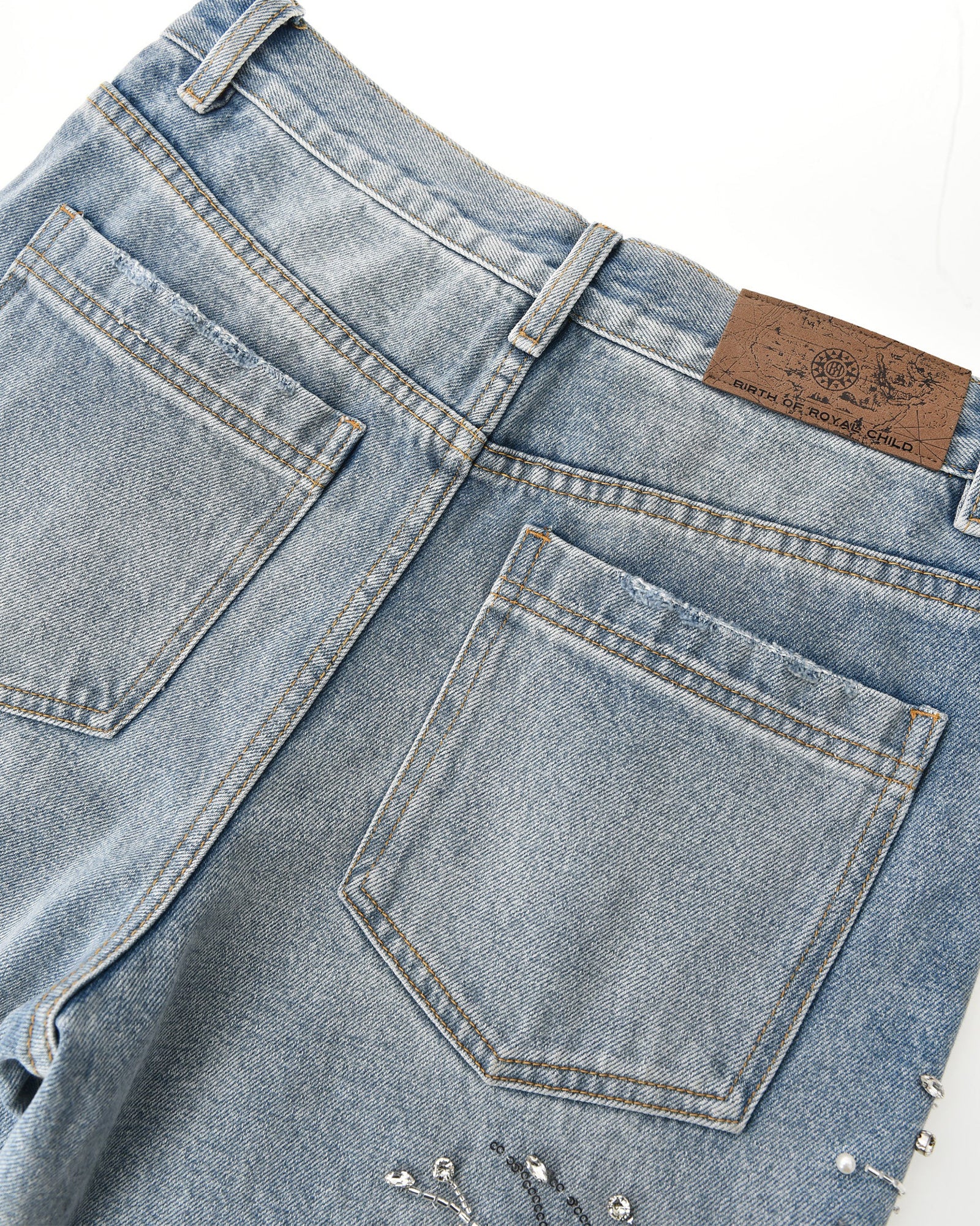 BIRTH OF ROYAL CHILD・バース・オブ・ロイヤル・チャイルド - デニムパンツ FIREWORKS WASH DENIM / BLUE