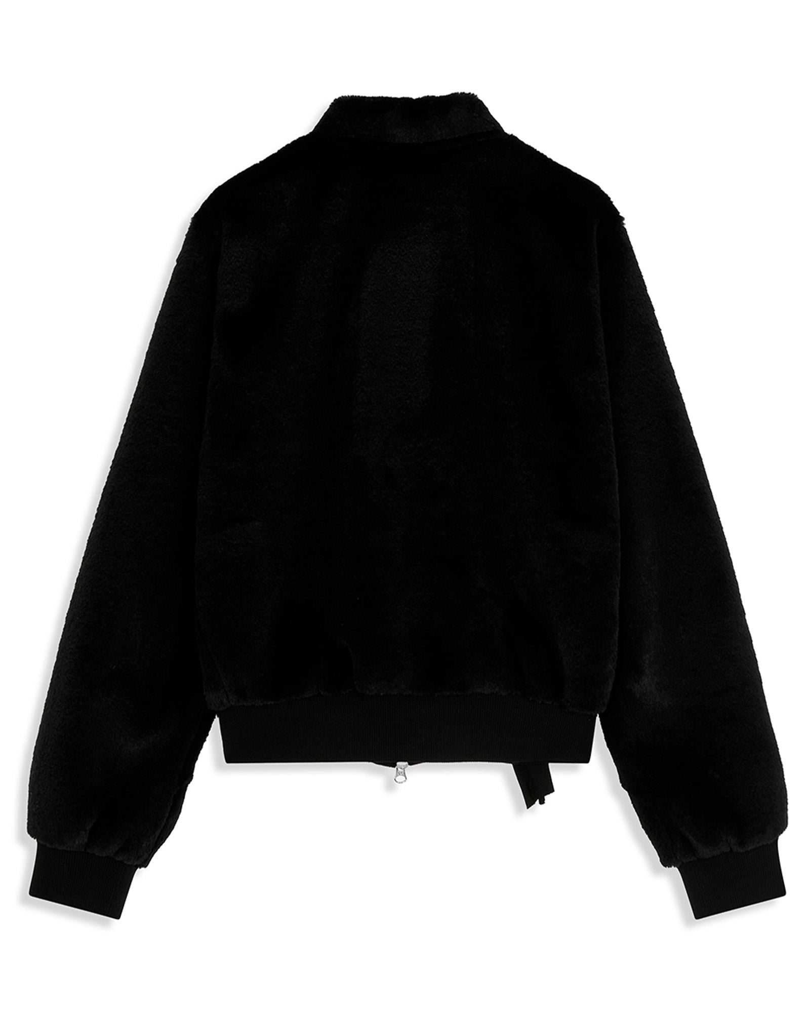 OPEN YY・オープン ワイワイ - アウター・ジャケット FLEECE APPLIQUÉ ZIPUP JACKET / BLACK