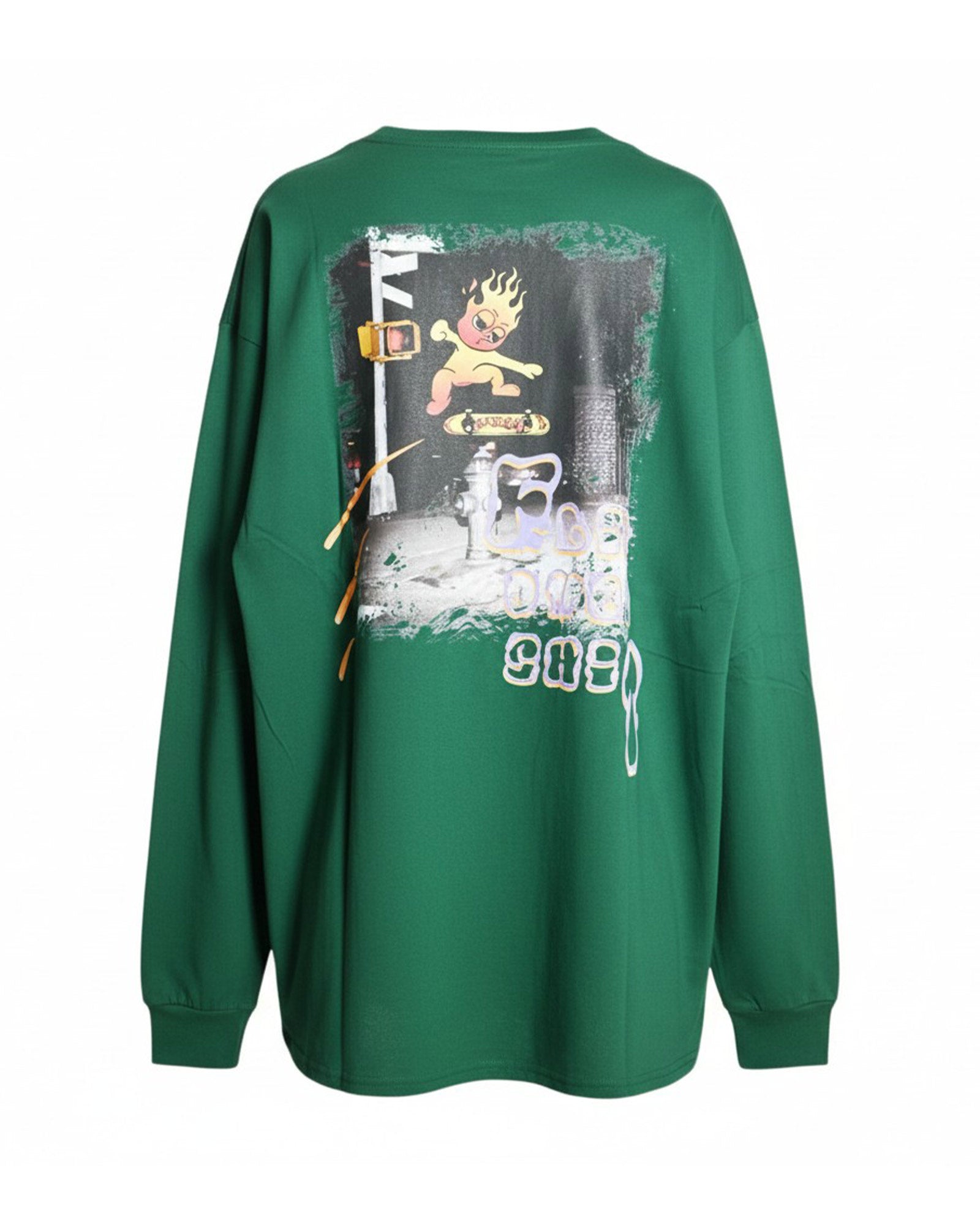 CVTVLIST・カタリスト - L/S Tシャツ FLIP LONGSLEEVE TEE / GREEN