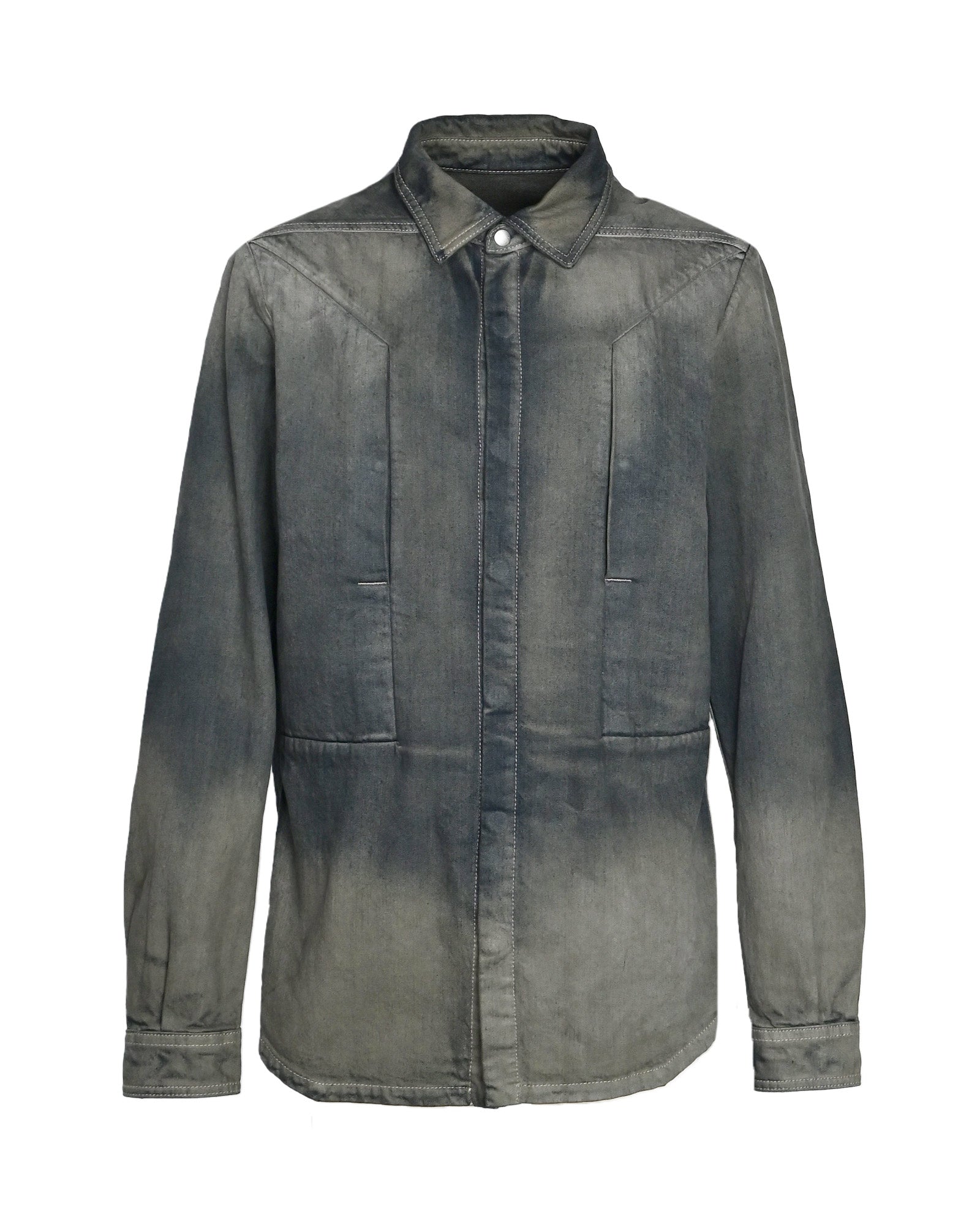 RICK OWENS・リック オウエンス - シャツ FOGPOCKET OUTERSHIRT / DARKDUST DEGRADE