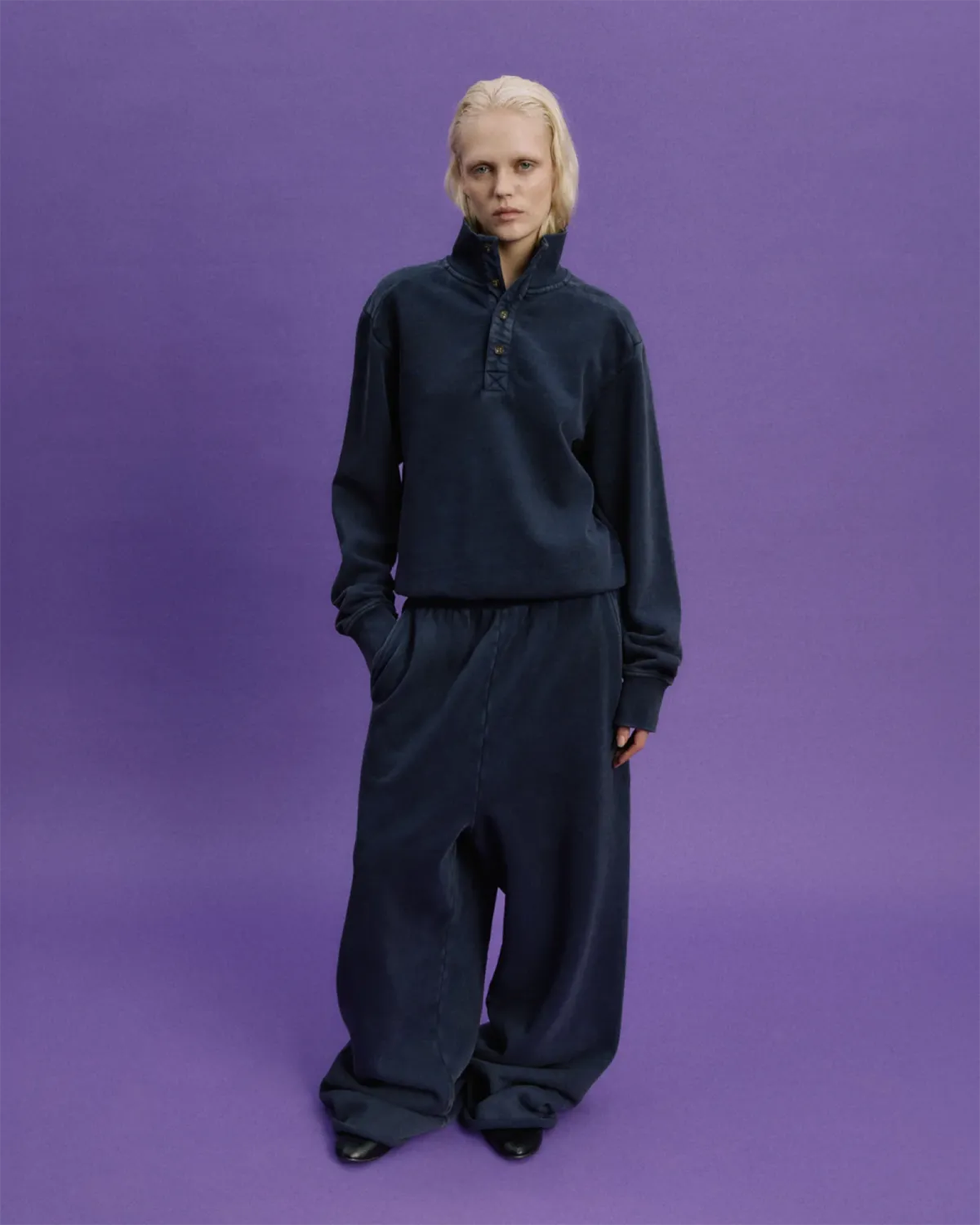Entire studios・エンタイアスタジオ - スウェットパンツ FULL SWEATPANT / SALTED NAVY