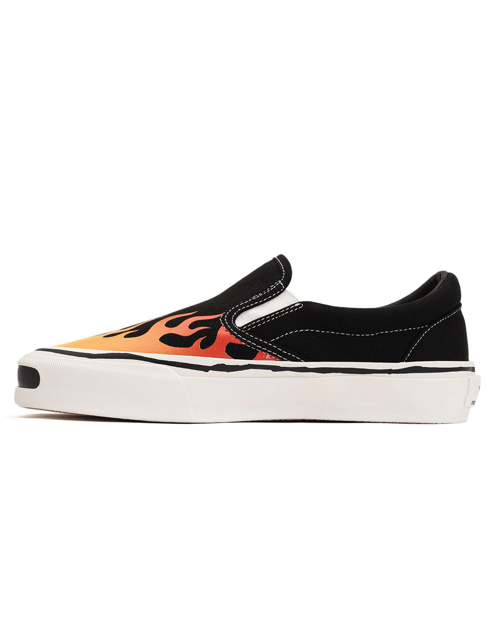 KAMIYA・カミヤ - ローカットスニーカー "CORNELL" FIRE PATTERN VULCANIZED SNEAKER / BLACK