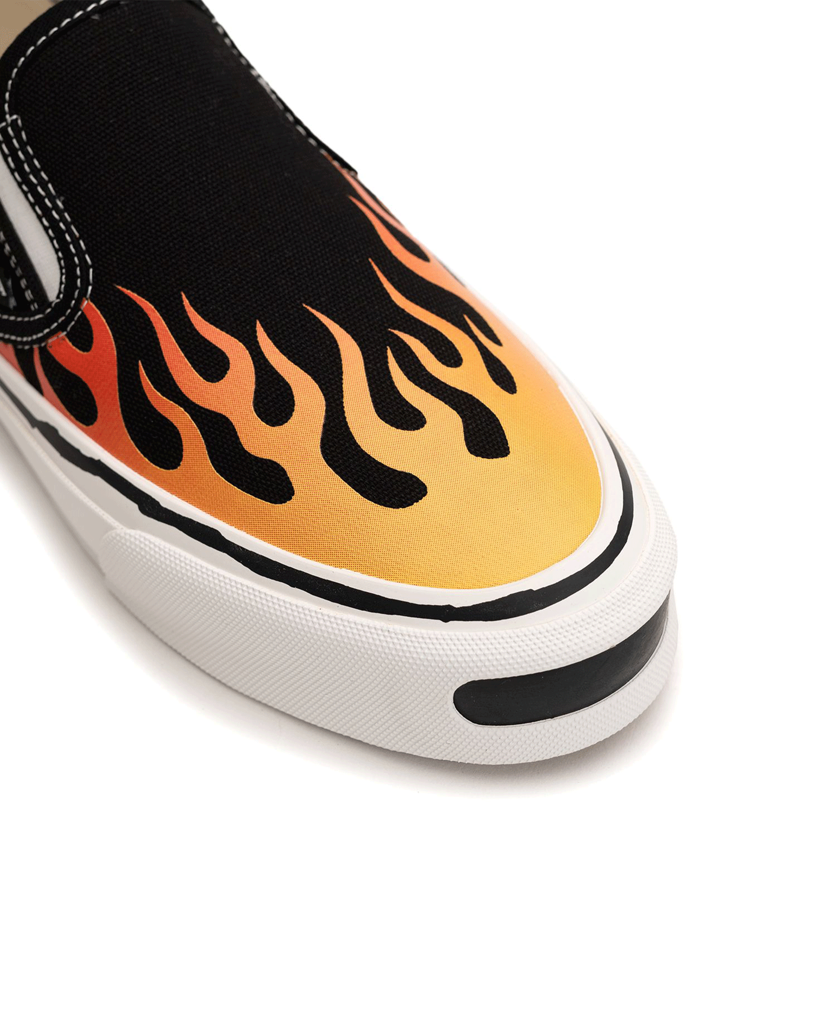 KAMIYA・カミヤ - ローカットスニーカー "CORNELL" FIRE PATTERN VULCANIZED SNEAKER / BLACK