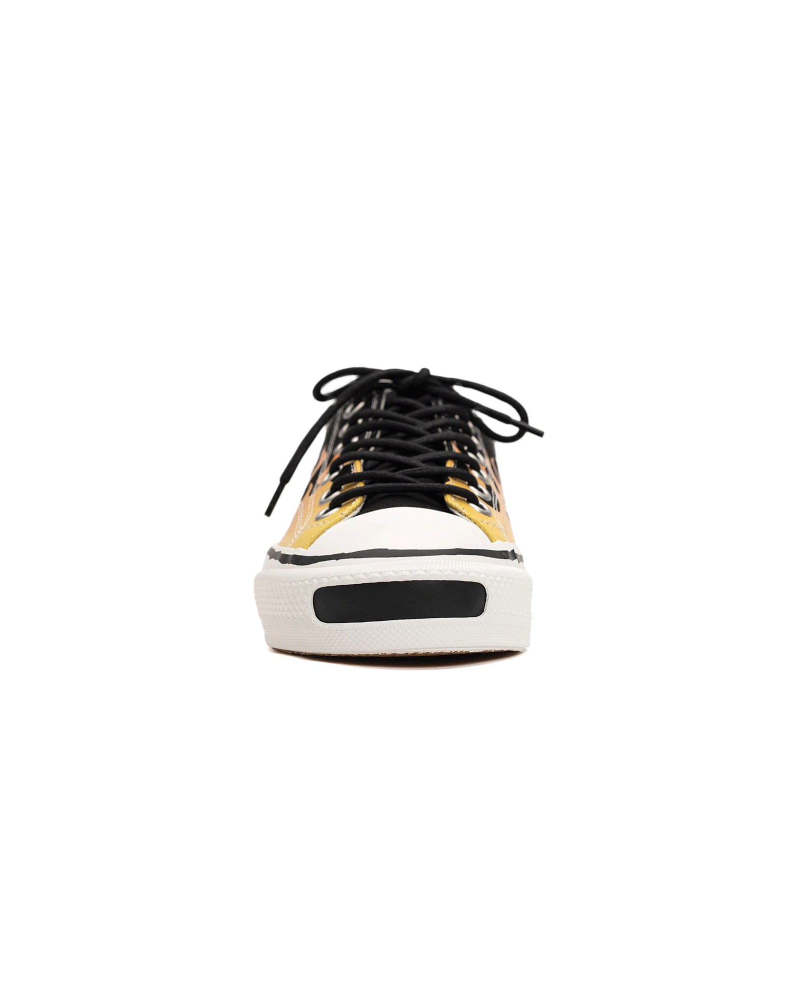 KAMIYA・カミヤ - ローカットスニーカー "JOEY" FIRE PATTERN VULCANIZED SNEAKER / BLACK
