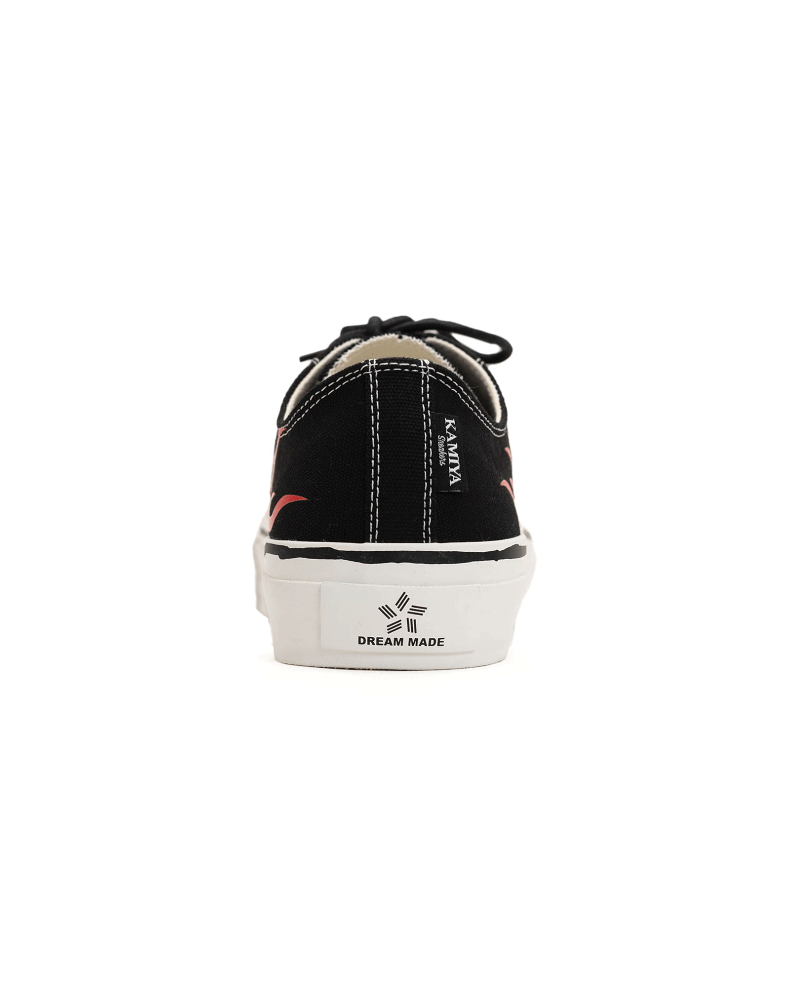 KAMIYA・カミヤ - ローカットスニーカー "JOEY" FIRE PATTERN VULCANIZED SNEAKER / BLACK
