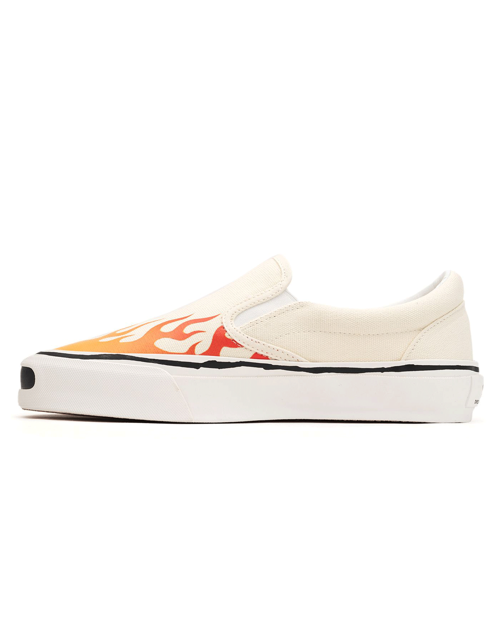 KAMIYA・カミヤ - ローカットスニーカー "CORNELL" FIRE PATTERN VULCANIZED SNEAKER / WHITE