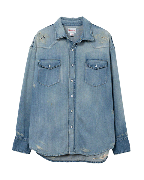 KAMIYA （カミヤ）DENIM WESTERN SHIRT / INDIGO | Detail