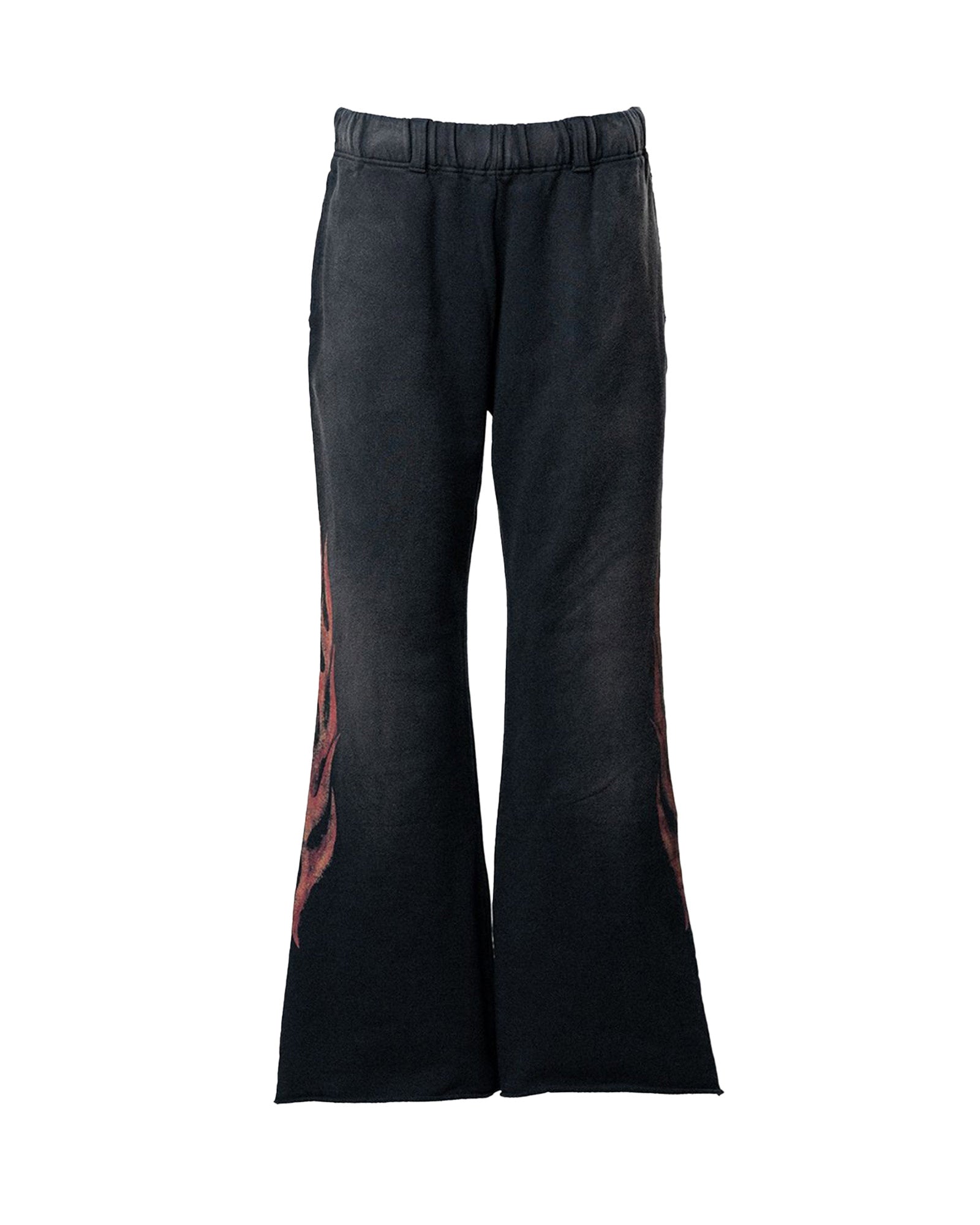 “CRAYON FLAME” BOOTCUT SWEAT PANTS / BLACK