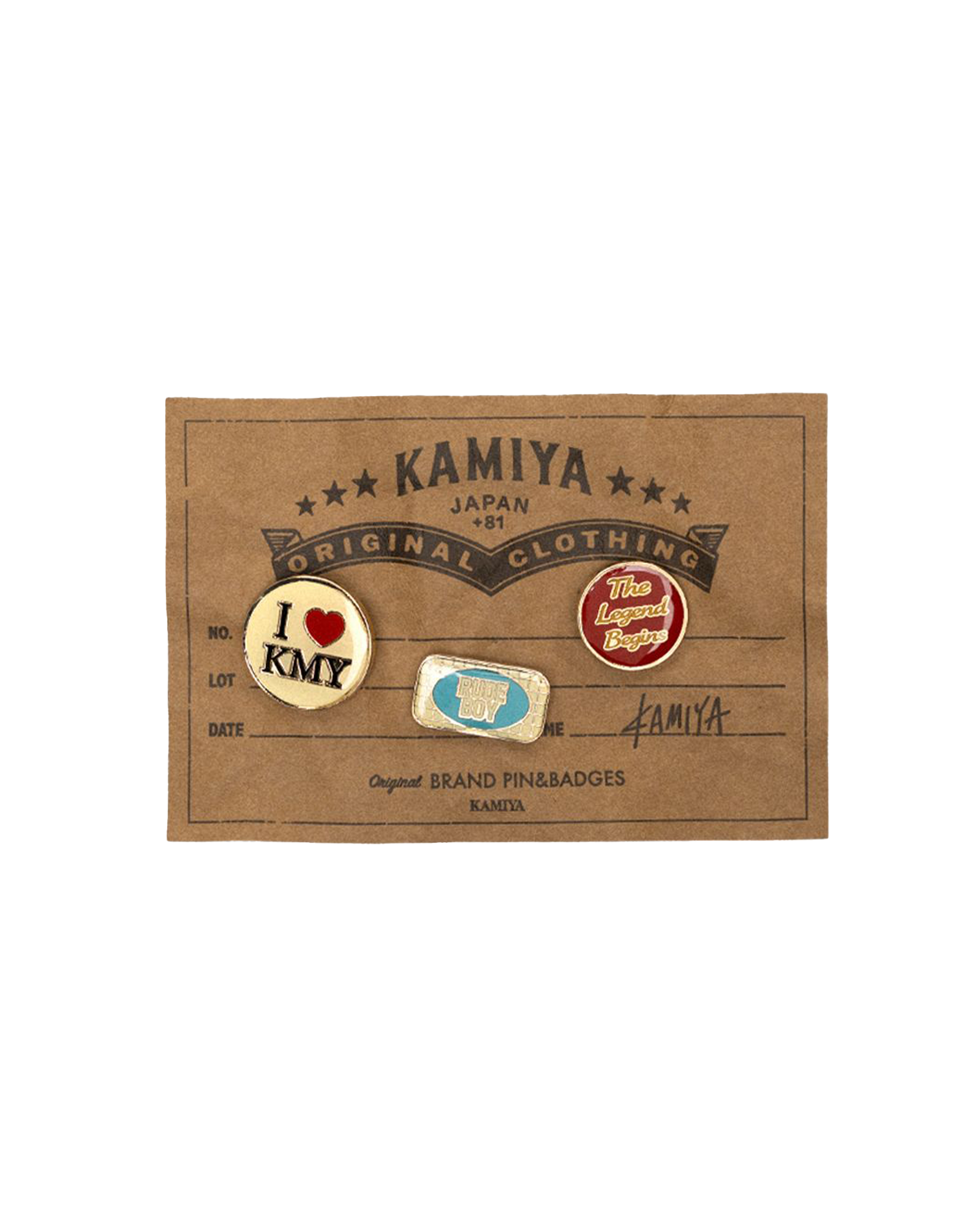 KAMIYA・Kamiya -  "KMY" VINTAGE PIN SET 3PIECES A / MULTI