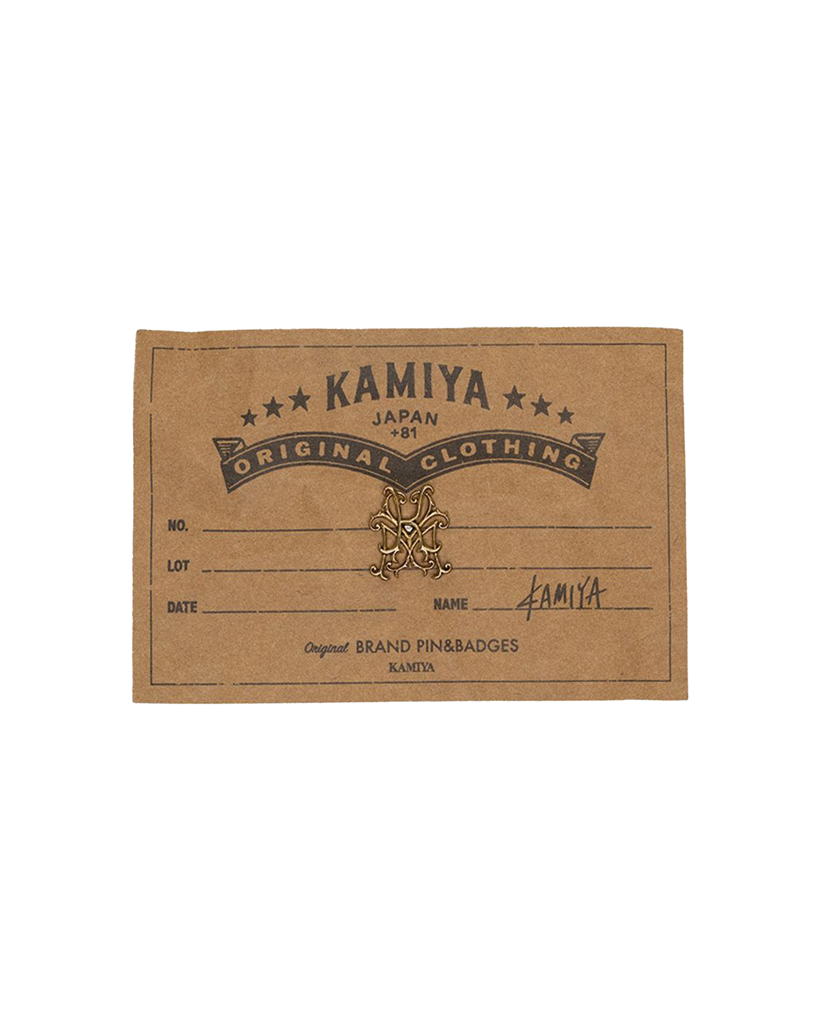 KAMIYA・カミヤ - グッズ “KMY” ORIGINAL PIN / GOLD