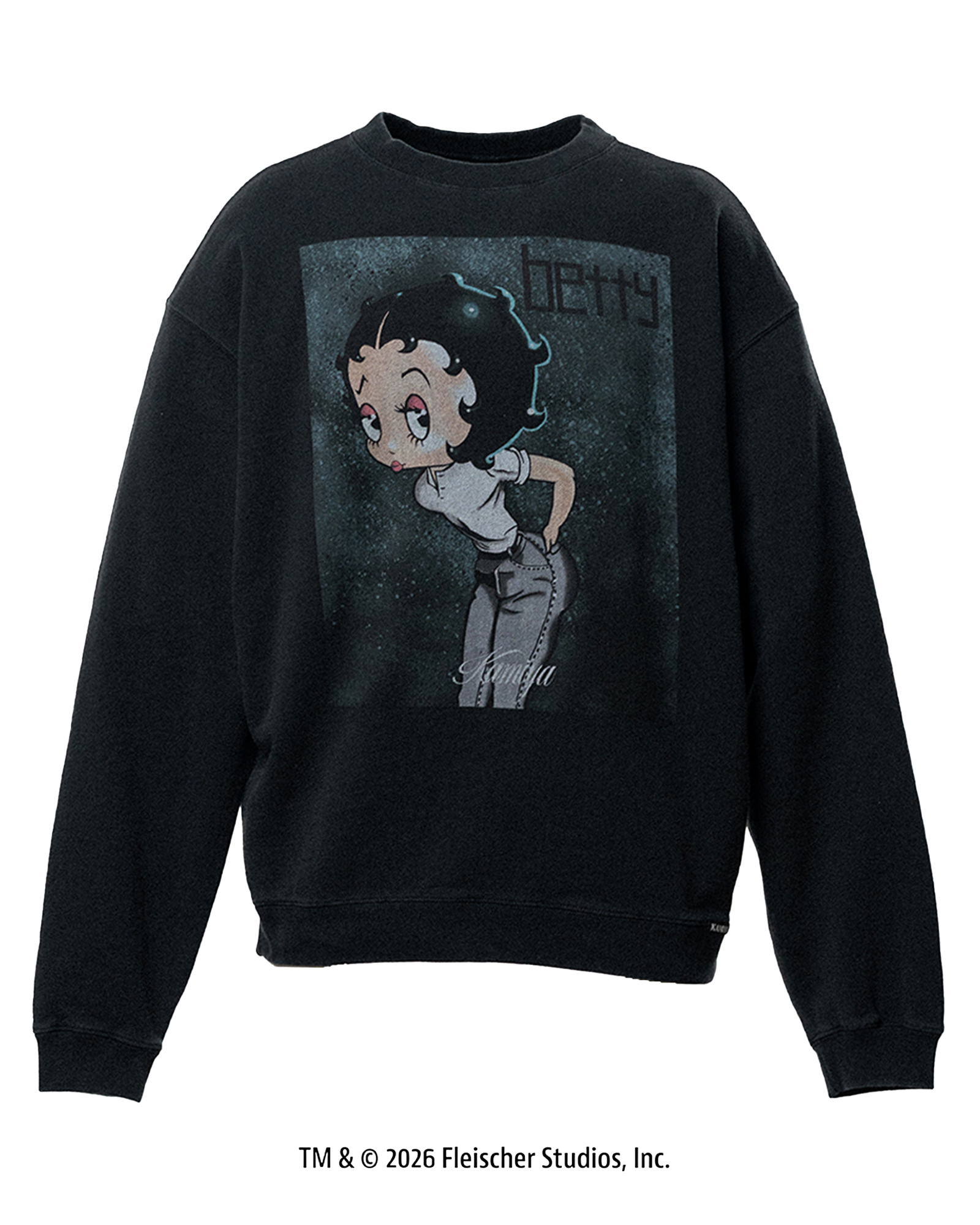 KAMIYA・カミヤ - スウェット "I’M COMING OUT"BETTY BOOP SWEAT T/C / BLACK