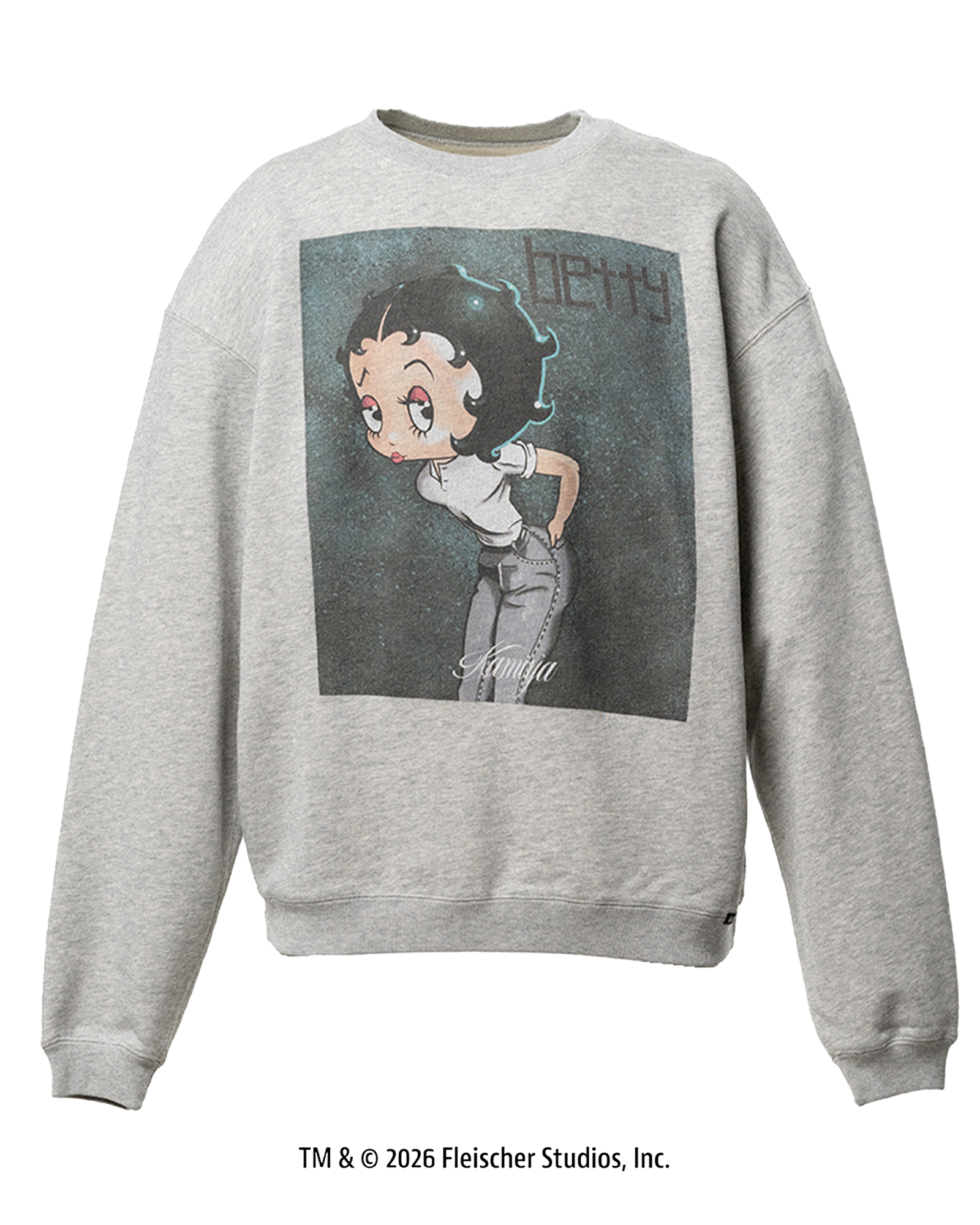 KAMIYA・カミヤ - スウェット "I’M COMING OUT"BETTY BOOP SWEAT T/C / GRAY