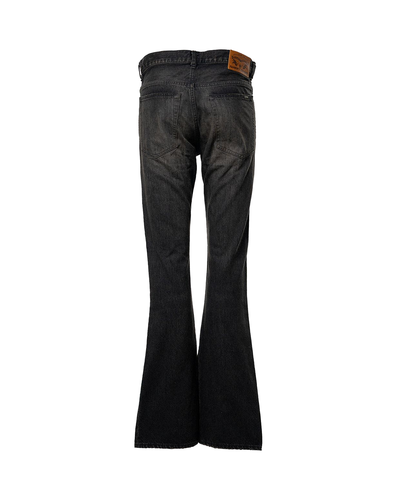 KAMIYA・Kamiya -  DISTRESSED SLIM BOOTCUT JEANS / BLACK