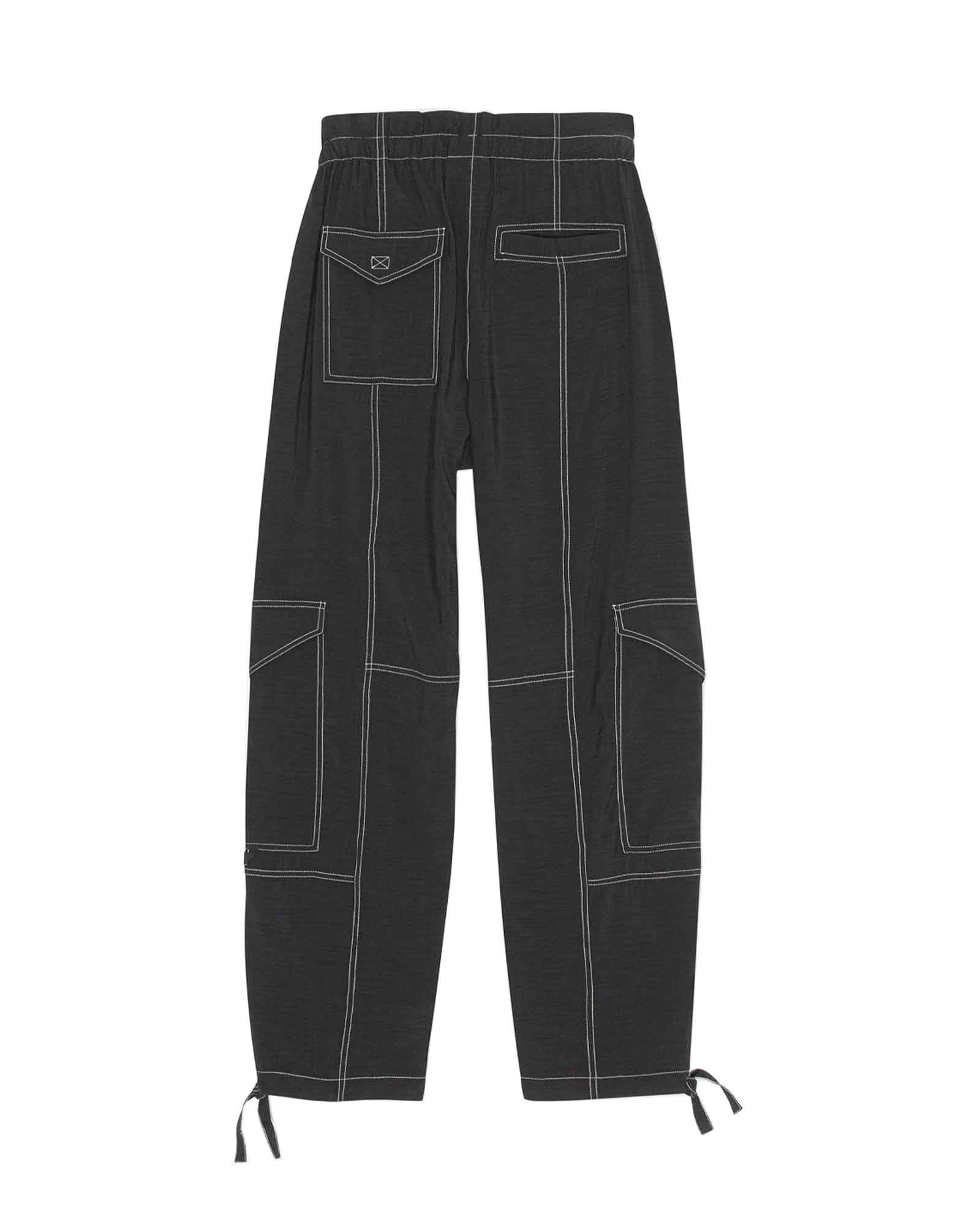 GANNI (ガニー) AW25 LIGHT SLUB HIGH WAIST POCKET PANTS