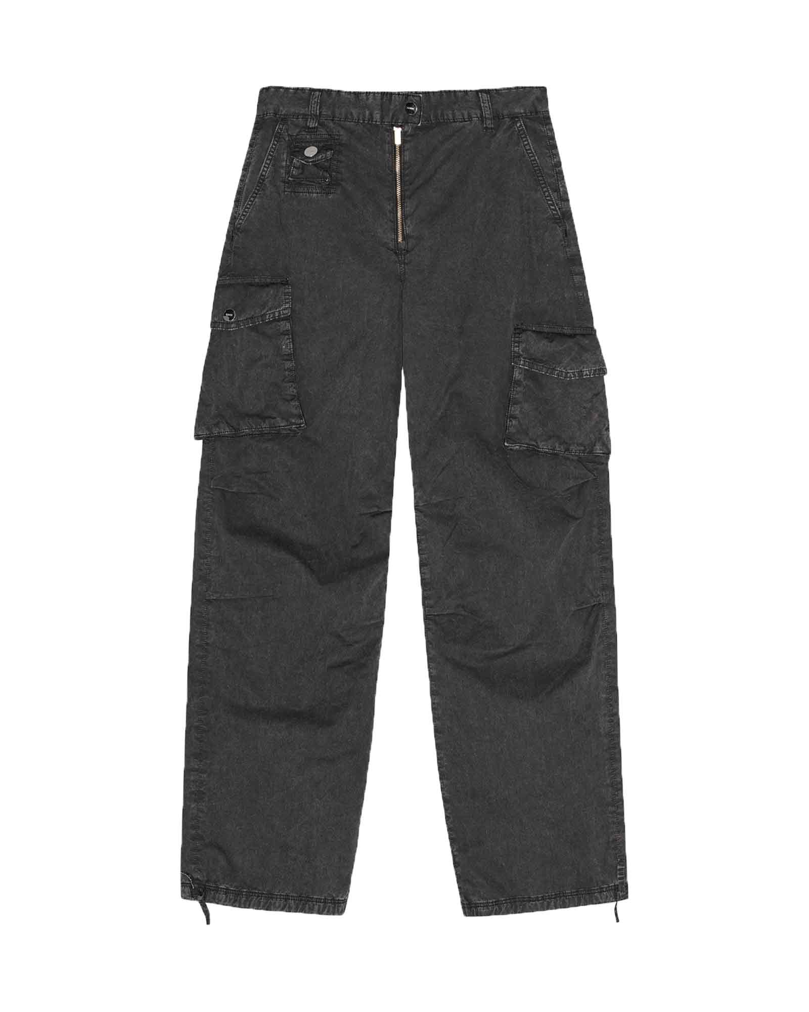 GANNI / ガニー / WASHED COTTON TWILL PANTS / PHANTOM