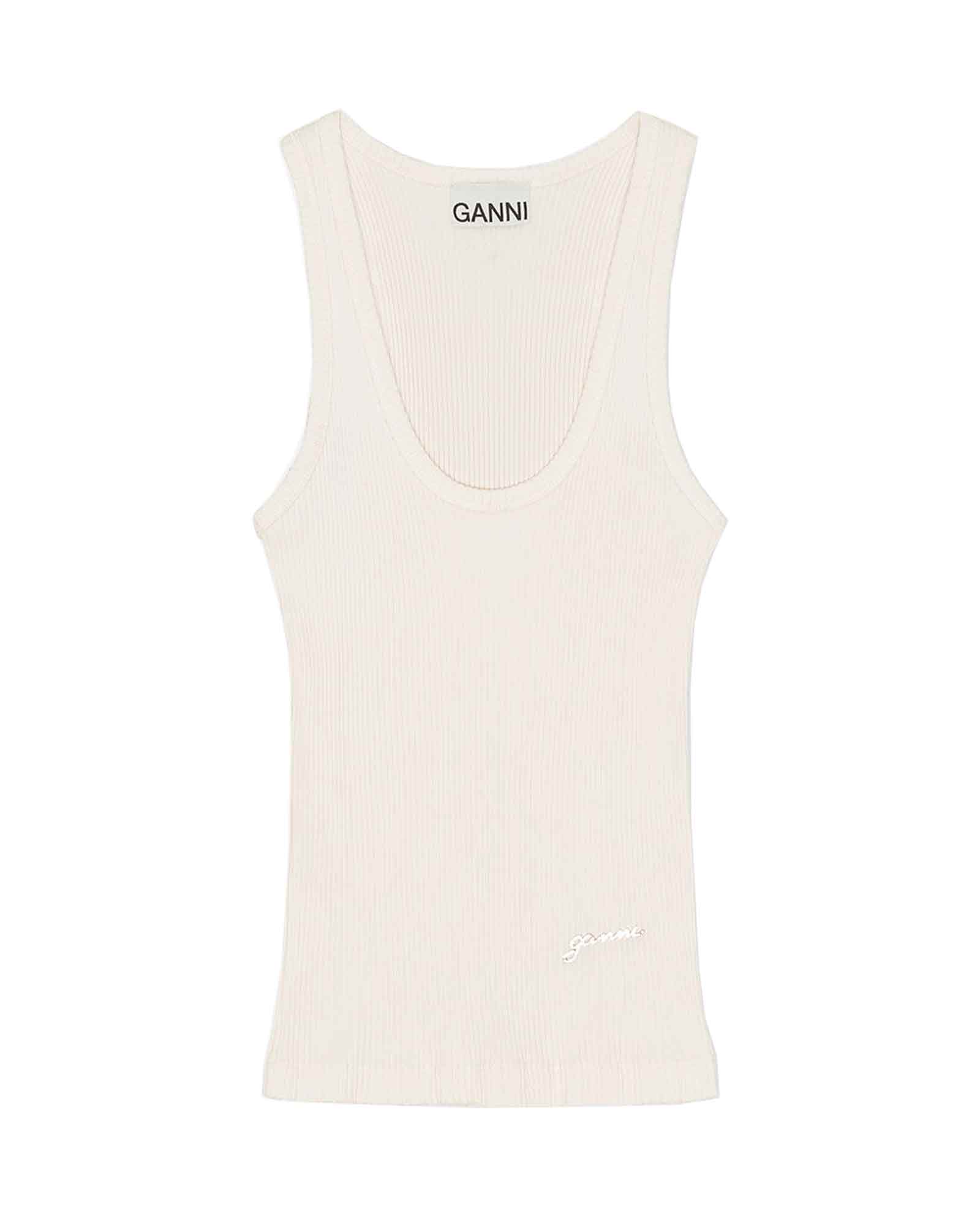 HEAVY RIB JERSEY TANK TOP / EGRET