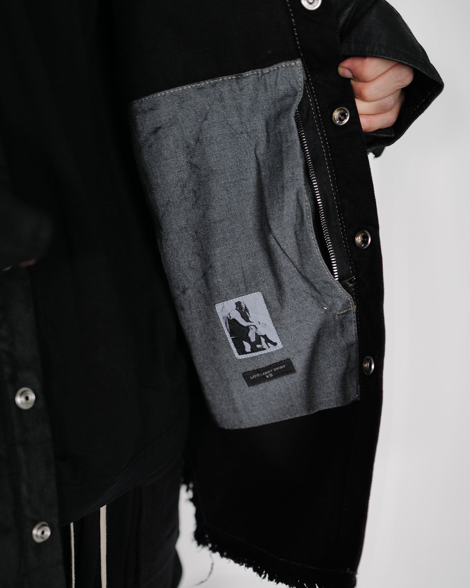 RICK OWENS DRKSHDW・rick owens dark shadow -  GIACCA IN DENIM - LIDOLARRY SHIRT / BLACK