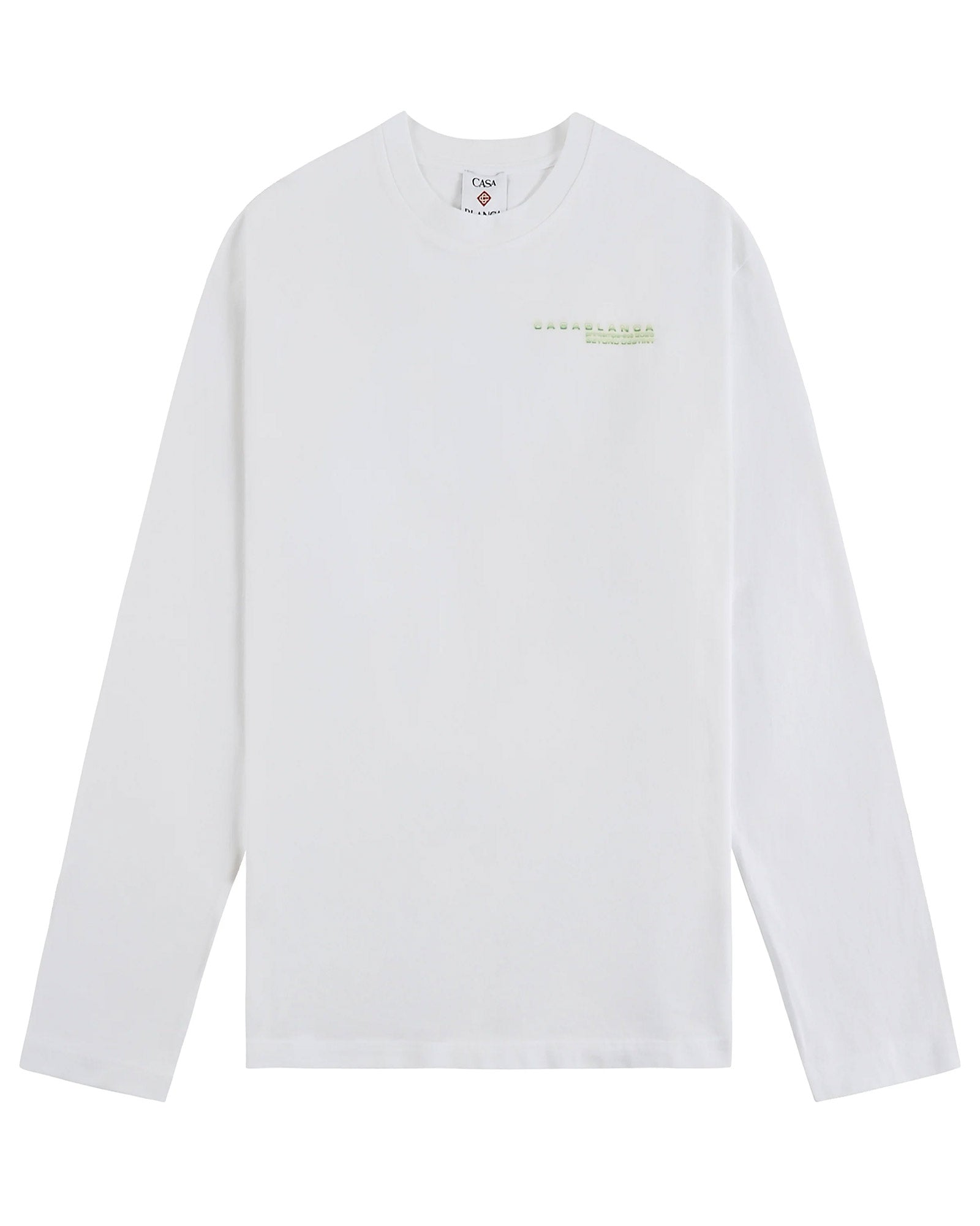 GLITCH ORCHID LONG SLEEVE TEE / WHITE