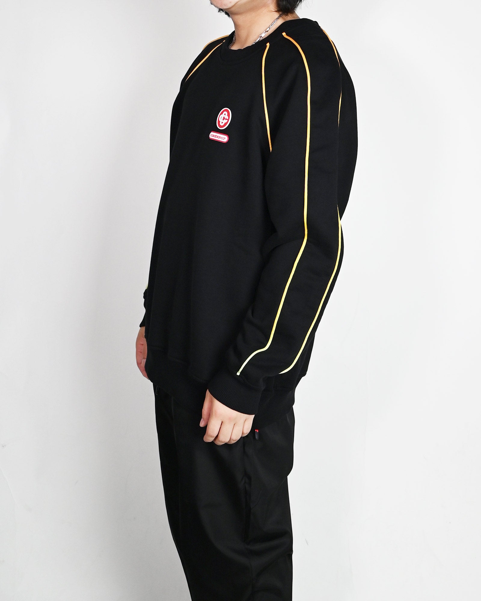 CASABLANCA・カサブランカ - スウェット GRADIENT PIPING RAGLAN SWEATSHIRT / BLACK