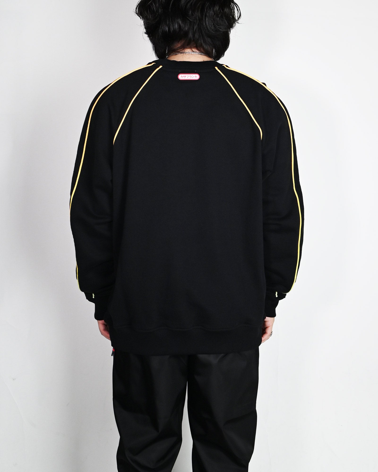 CASABLANCA・カサブランカ - スウェット GRADIENT PIPING RAGLAN SWEATSHIRT / BLACK