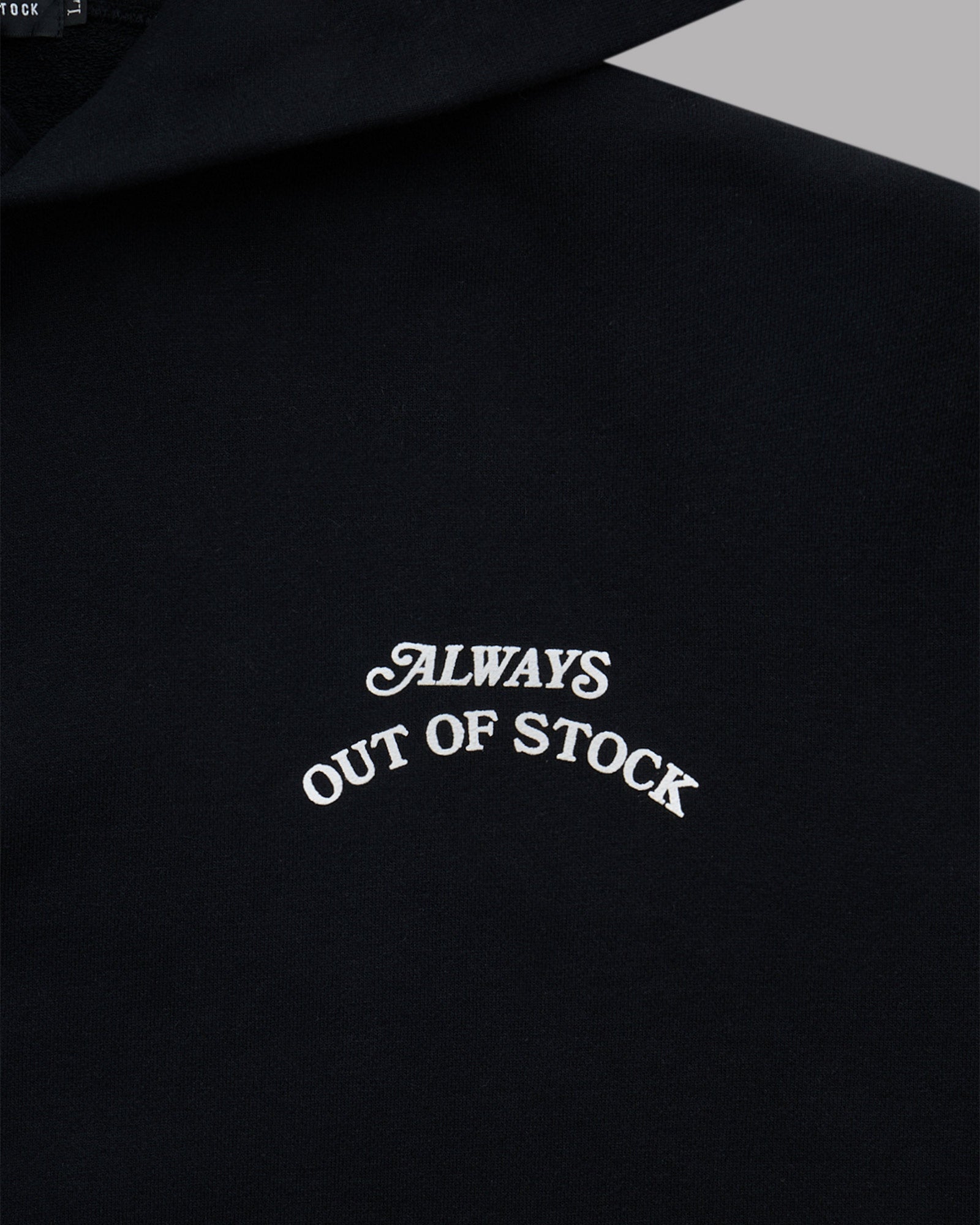 ALWAYS OUT OF STOCK・オールウェイズ アウト オブ ストック - パーカー・フーディ BASIC LOGO HOODIE / BLACK